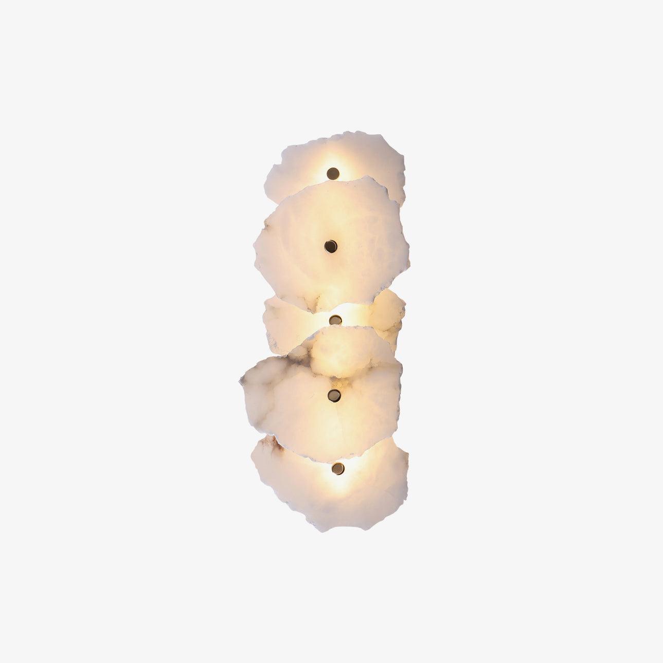 Petra Gold & White Alabaster Wall Lamp – Modern Elegance