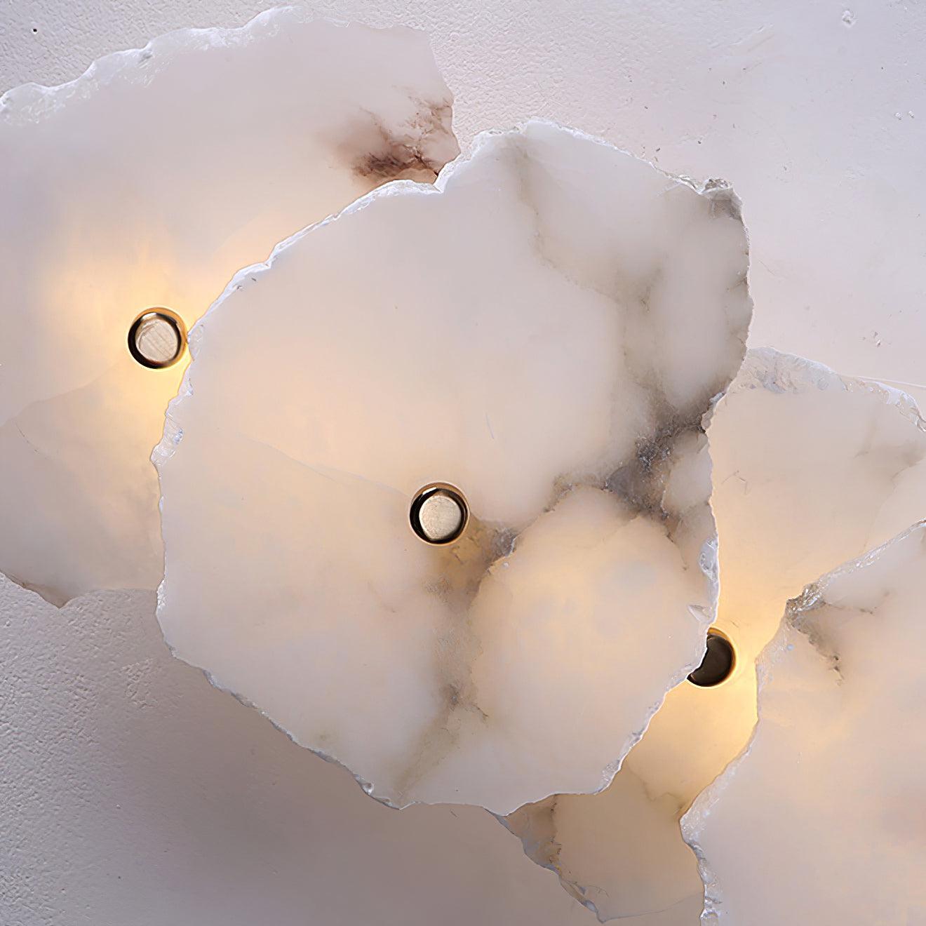 Petra Gold & White Alabaster Wall Lamp – Modern Elegance