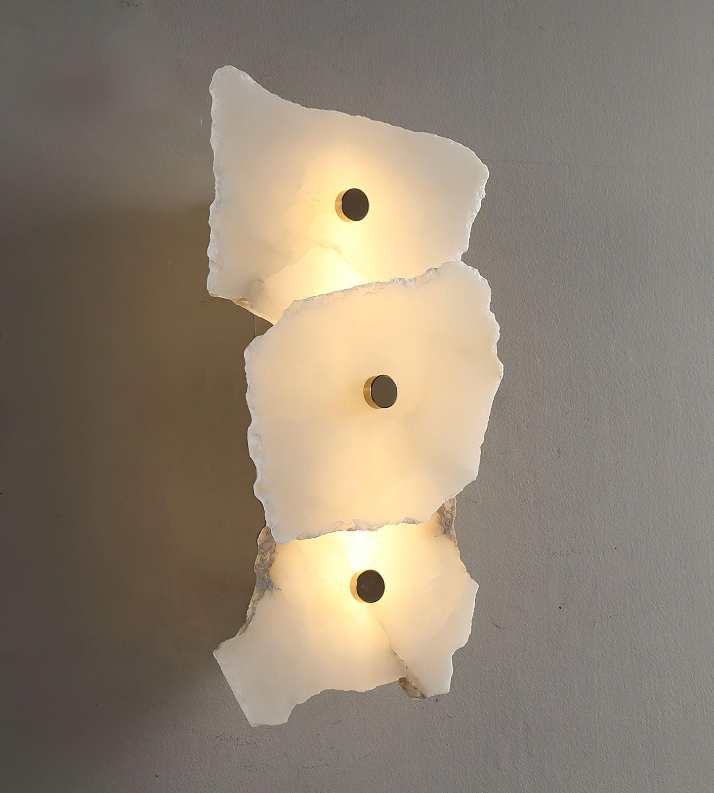 Petra Gold & White Alabaster Wall Lamp – Modern Elegance
