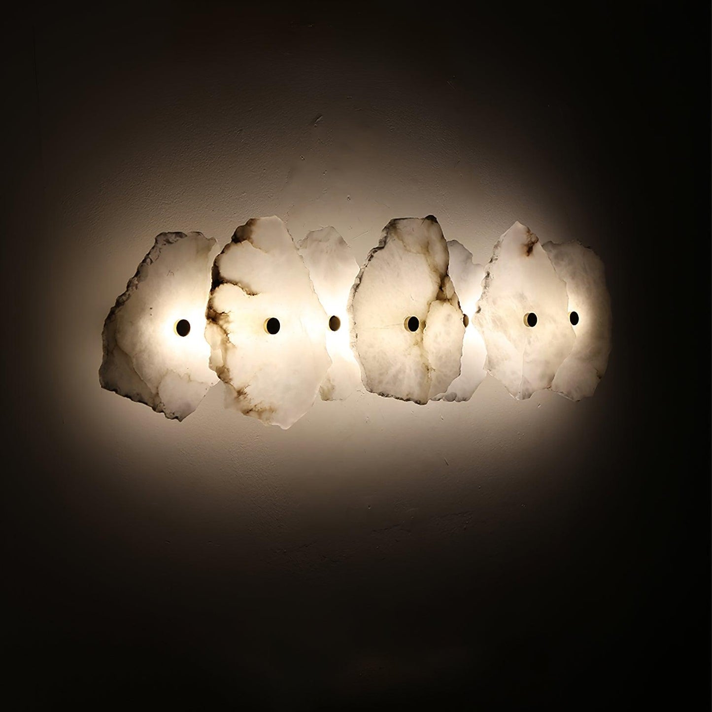 Petra Gold & White Alabaster Wall Lamp – Modern Elegance