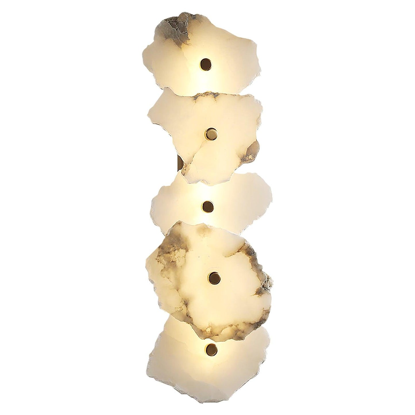 Petra Gold & White Alabaster Wall Lamp – Modern Elegance