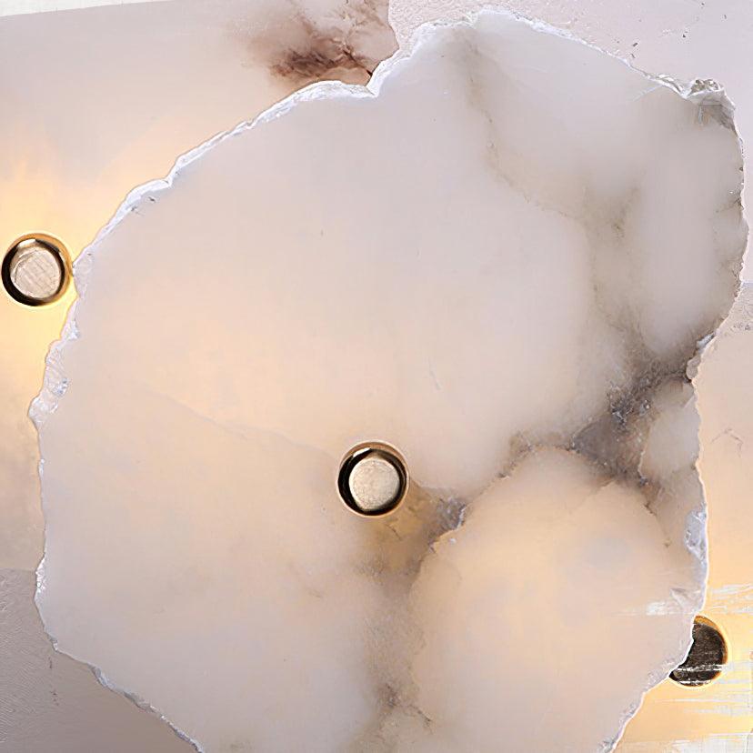 Petra Gold & White Alabaster Wall Lamp – Modern Elegance