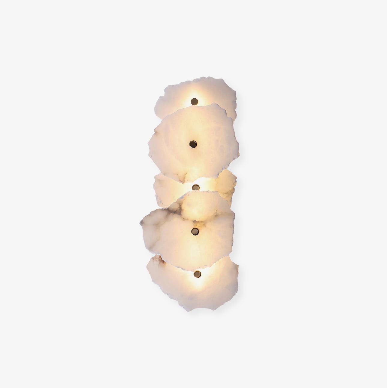 Petra Gold & White Alabaster Wall Lamp – Modern Elegance