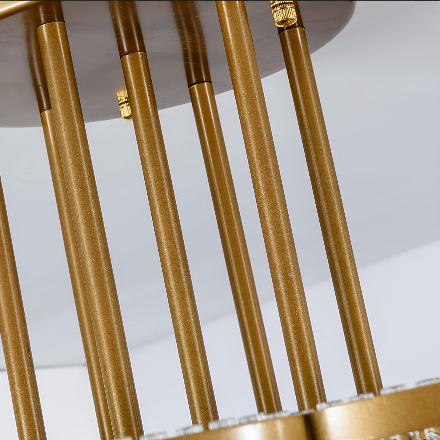 Pharo II Gold Black Crystal Chandelier with Tiered Glass Design