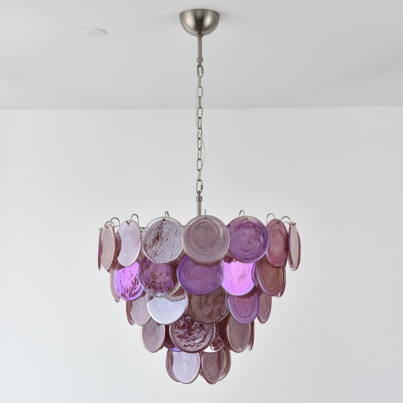 Pink Murano Disc Chandelier - YIOSI