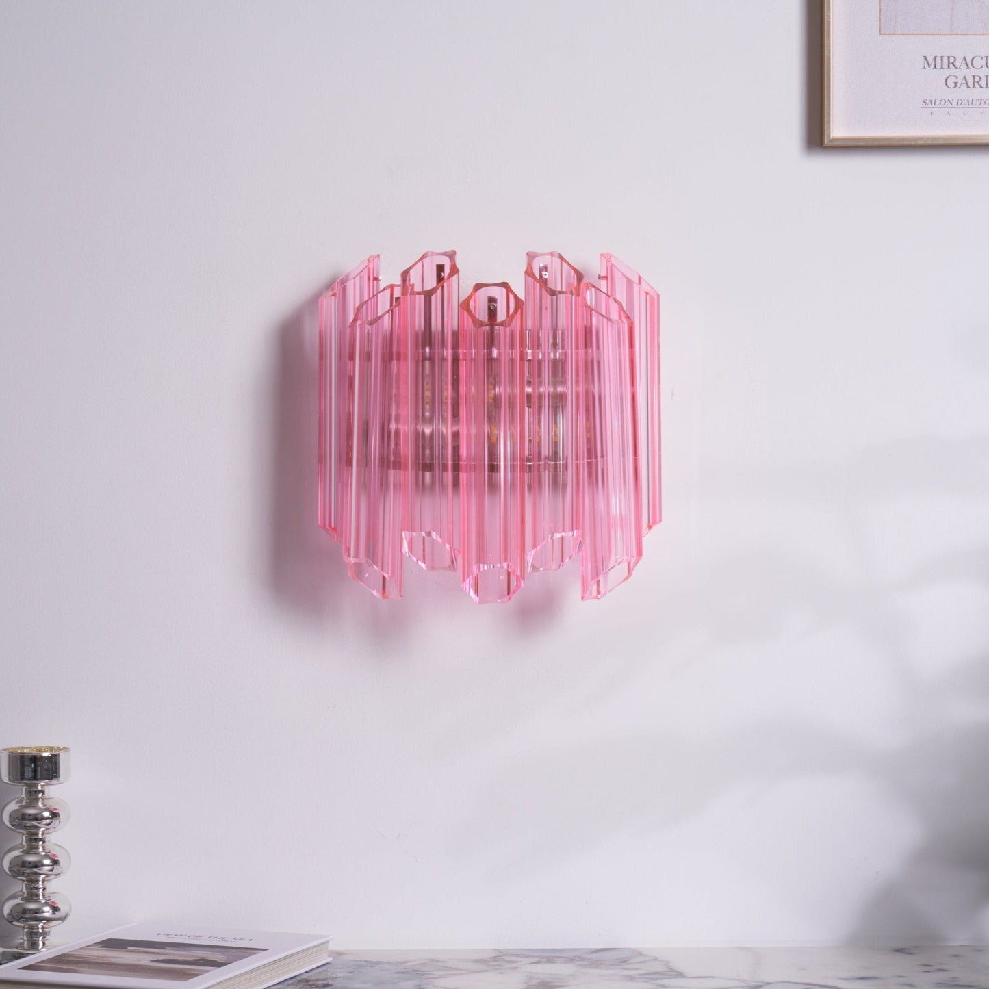 Pink Palermo Murano Wall Lamp - YIOSI