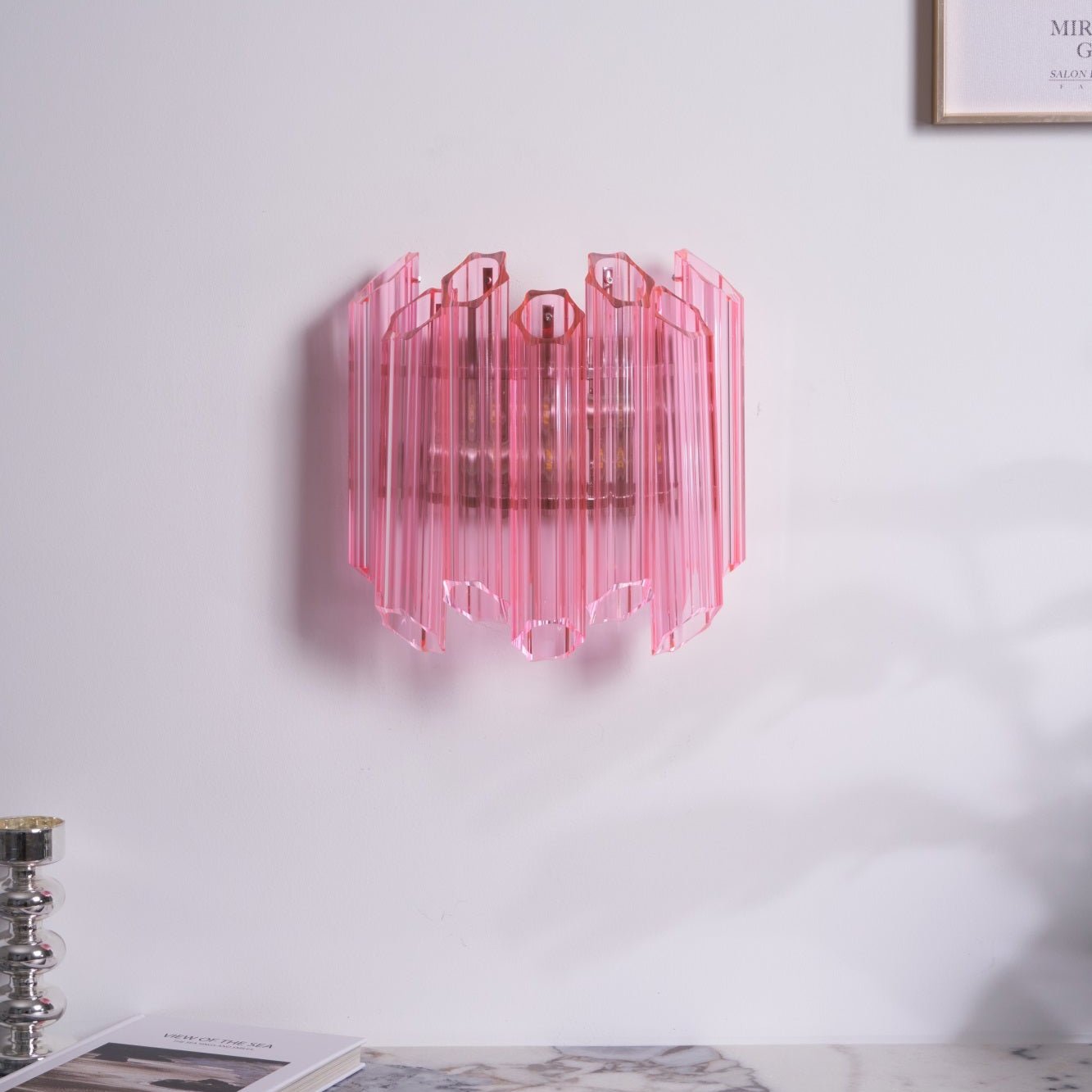 Pink Palermo Murano Wall Lamp - YIOSI