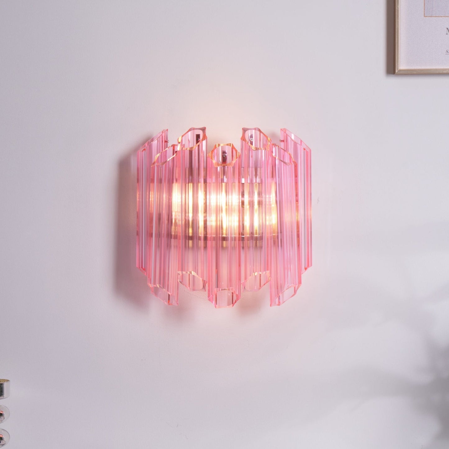 Pink Palermo Murano Wall Lamp - YIOSI