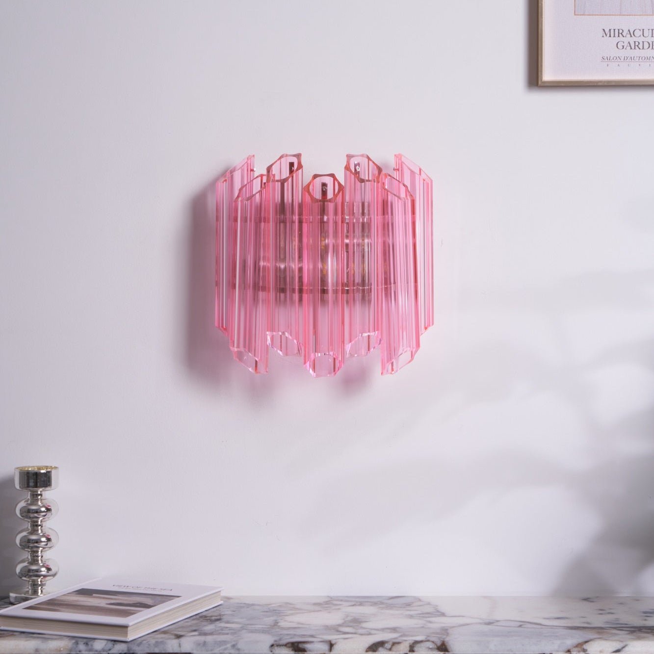 Pink Palermo Murano Wall Lamp - YIOSI