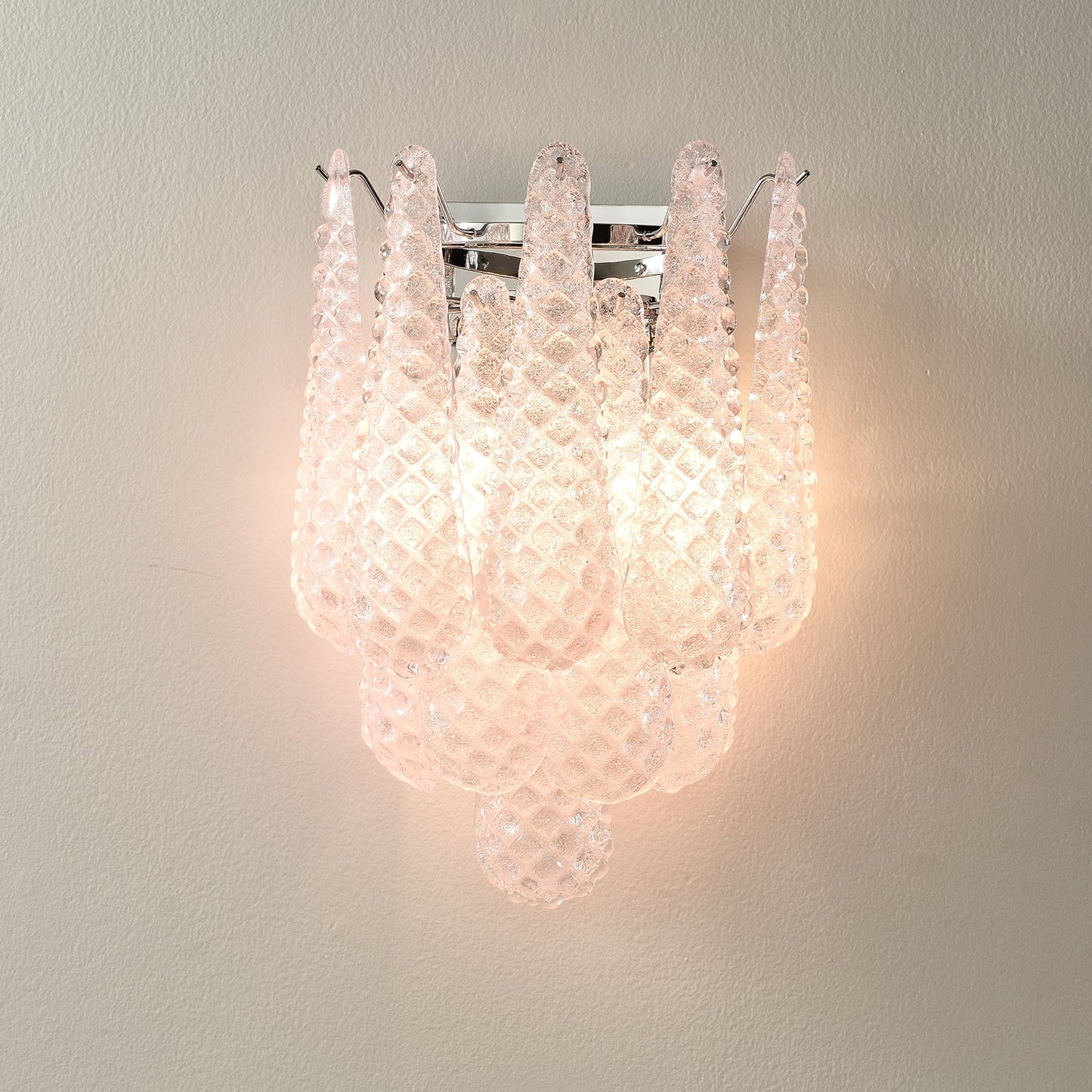 Pink Waffle Wall Sconce - YIOSI