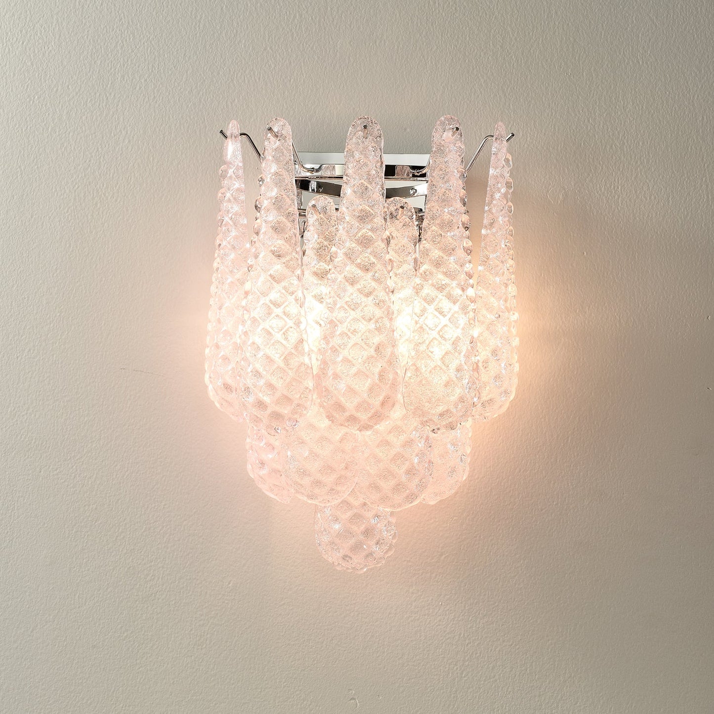 Pink Waffle Wall Sconce - YIOSI