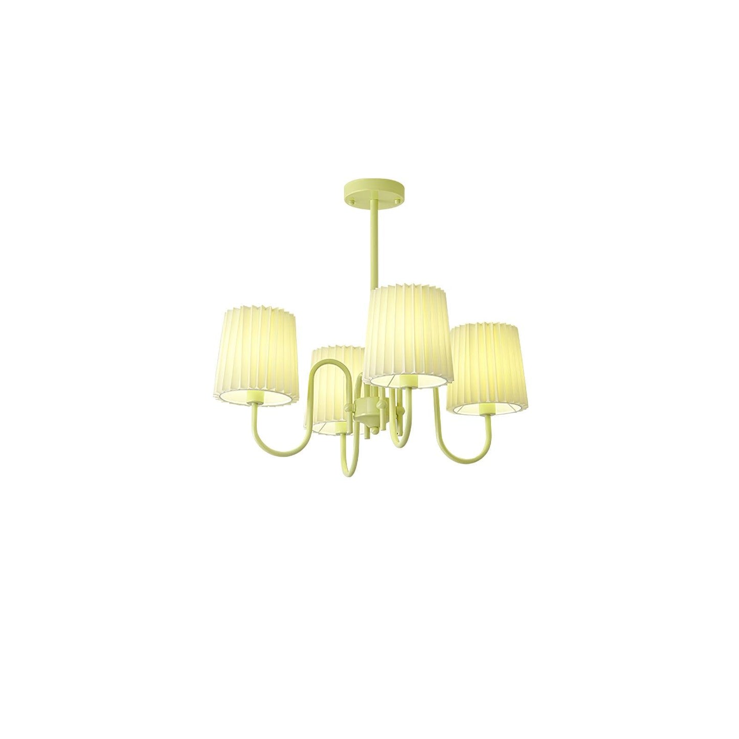 Pleated Fabric Matcha Chandelier - YIOSI