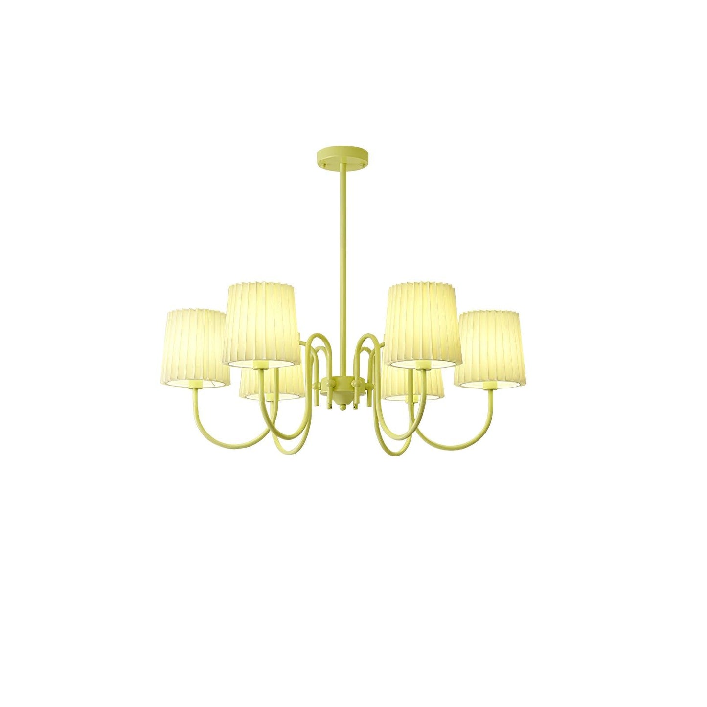 Pleated Fabric Matcha Chandelier - YIOSI