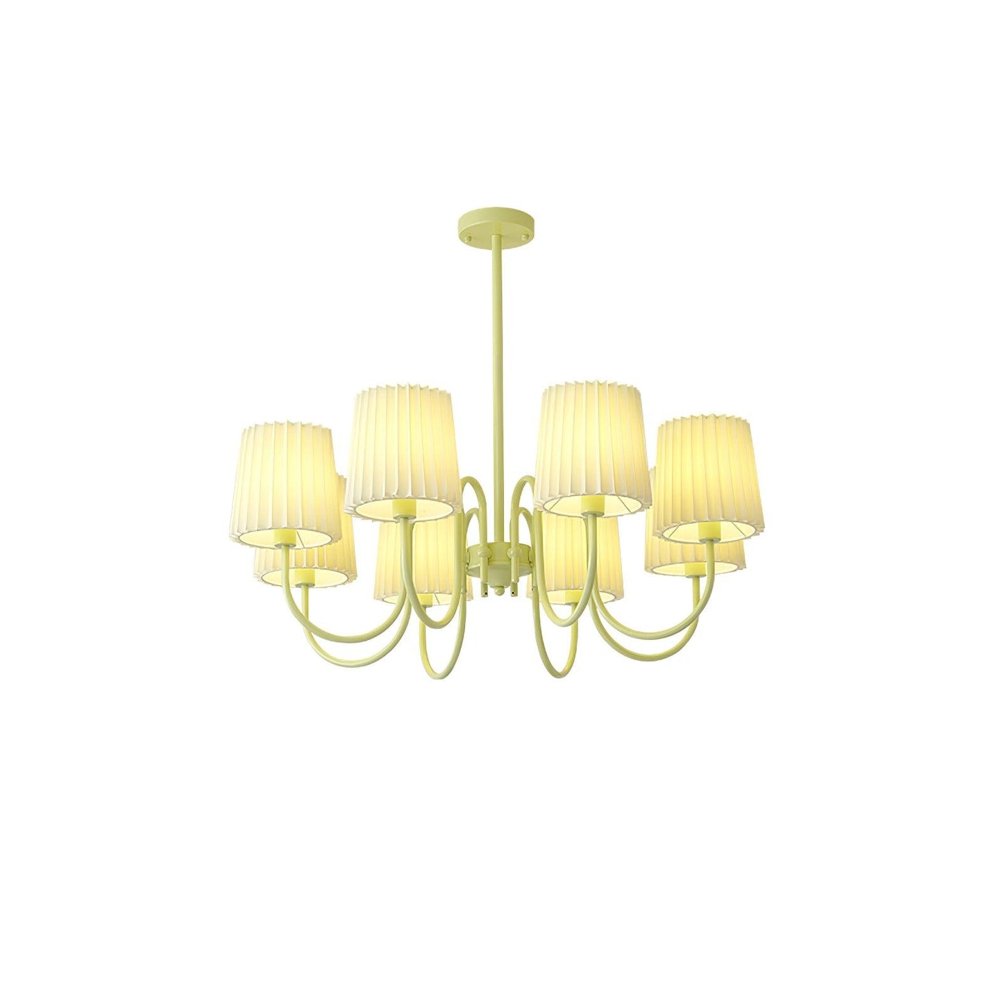 Pleated Fabric Matcha Chandelier - YIOSI