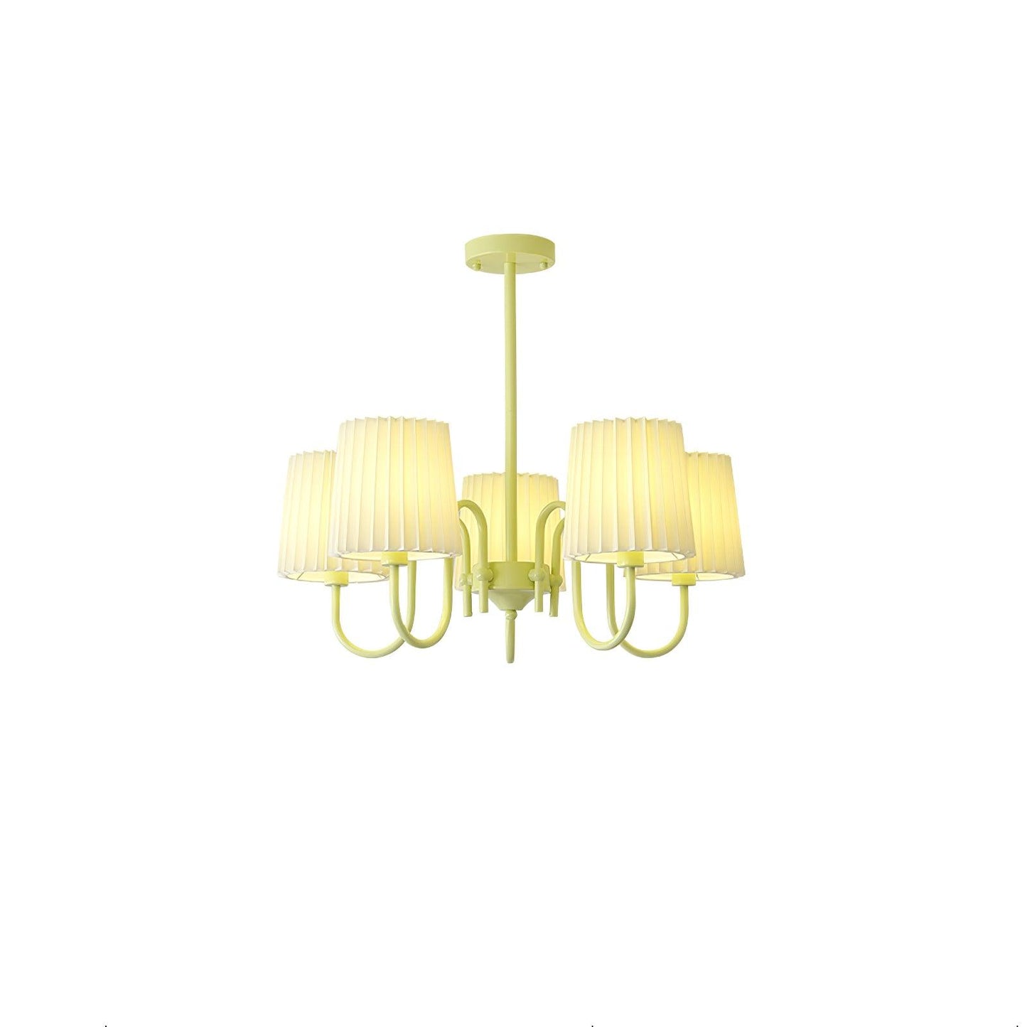 Pleated Fabric Matcha Chandelier - YIOSI