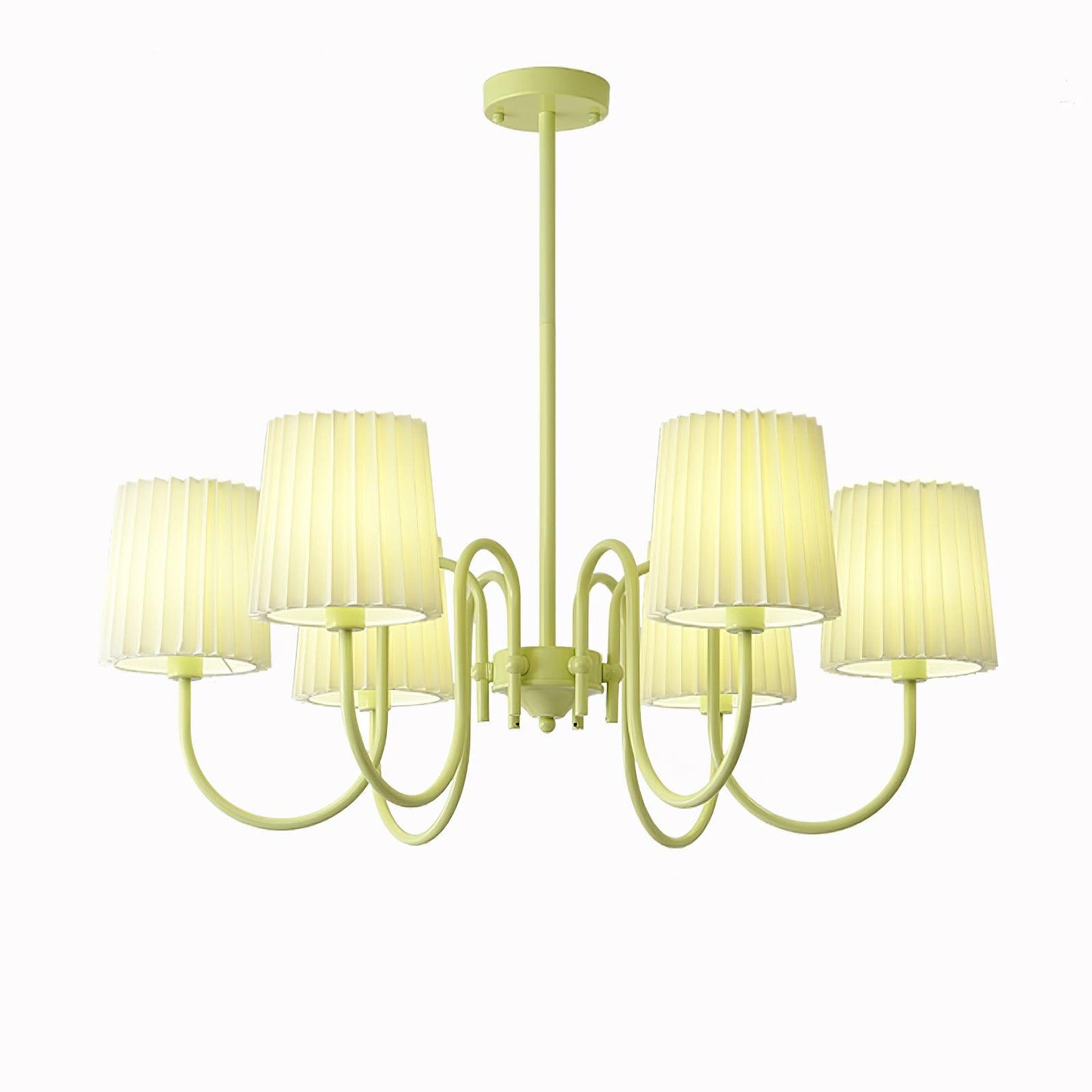 Pleated Fabric Matcha Chandelier - YIOSI