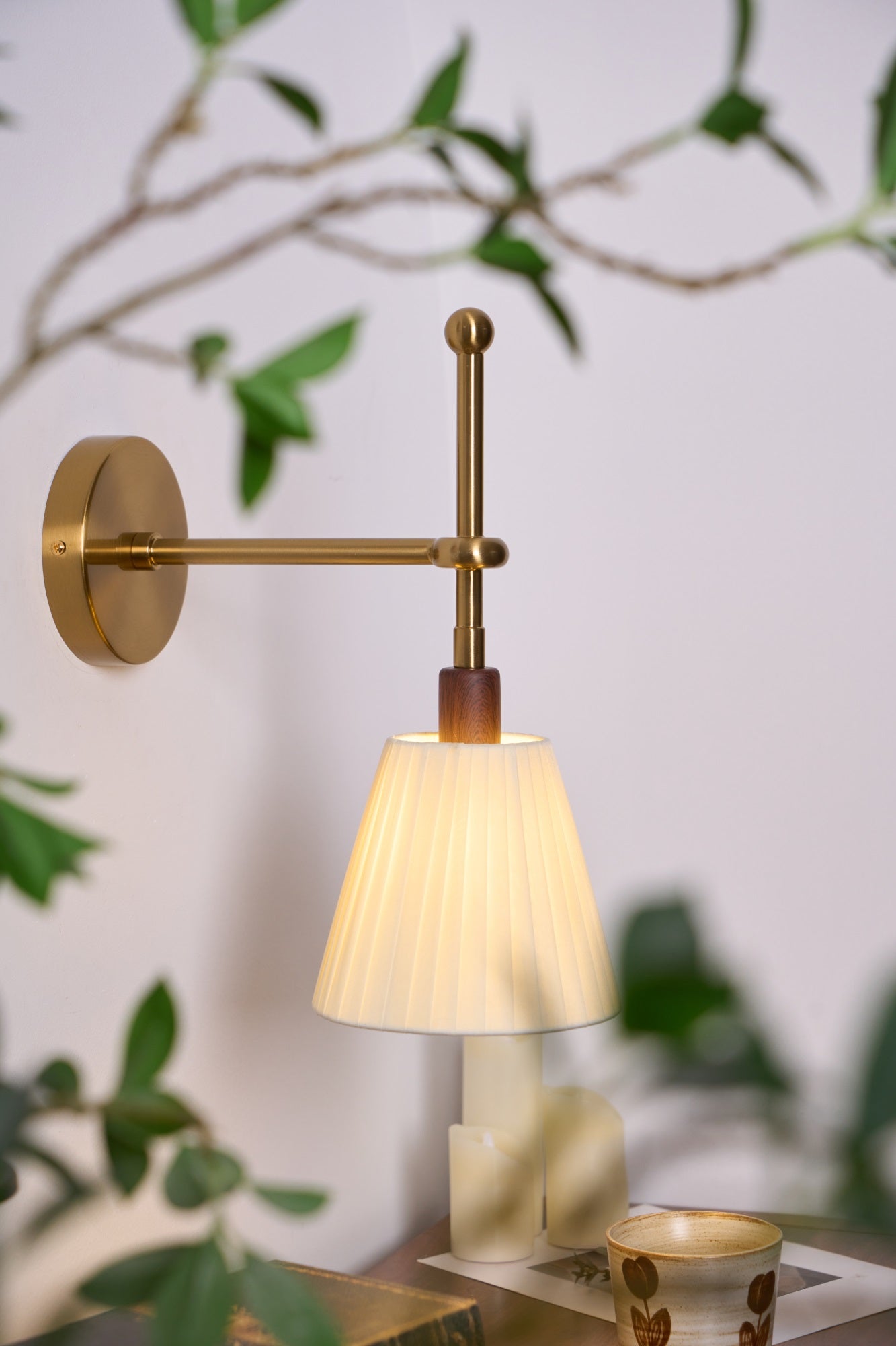 Pleated Fabric Wall Lamp - YIOSI