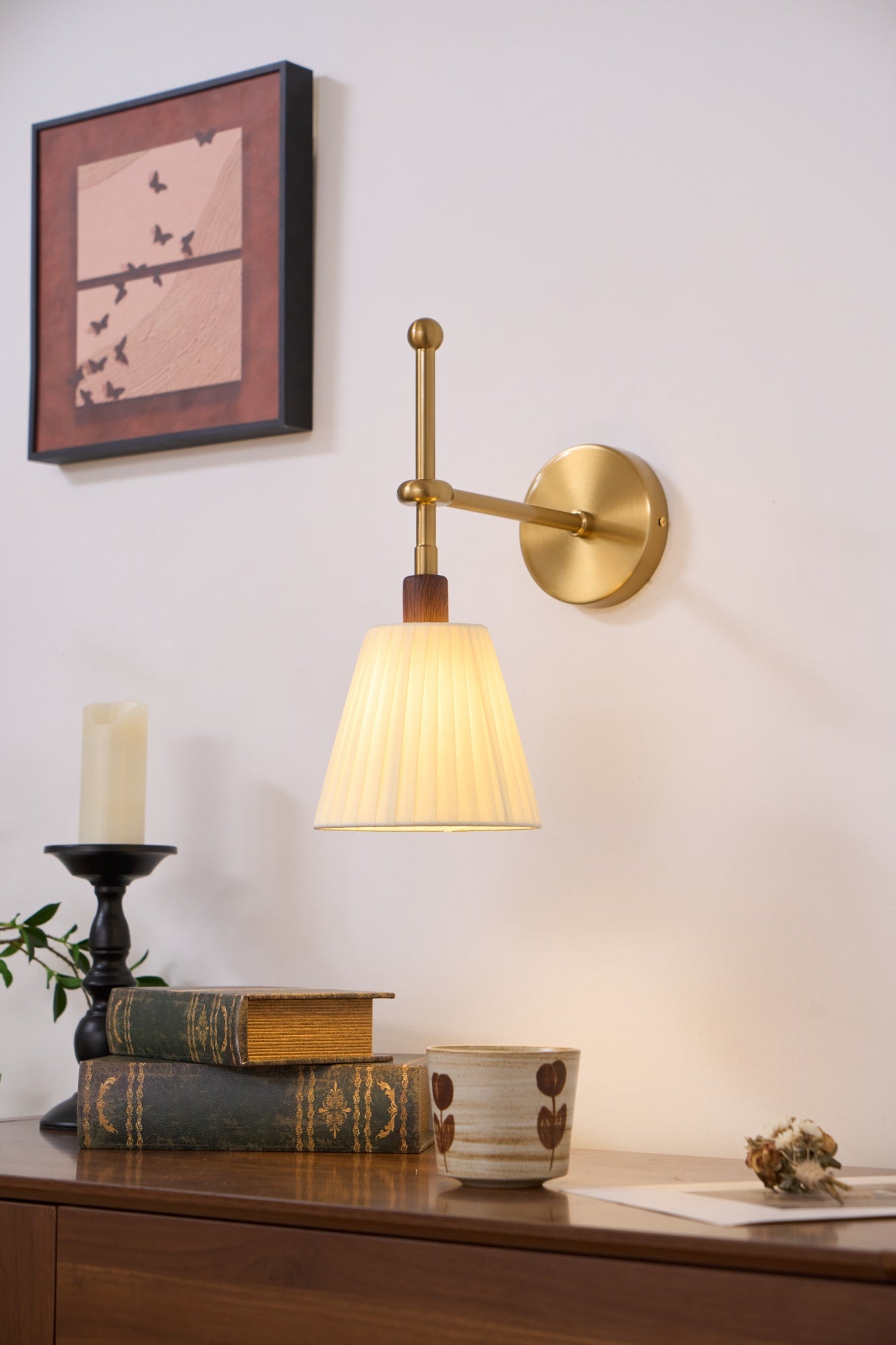 Pleated Fabric Wall Lamp - YIOSI
