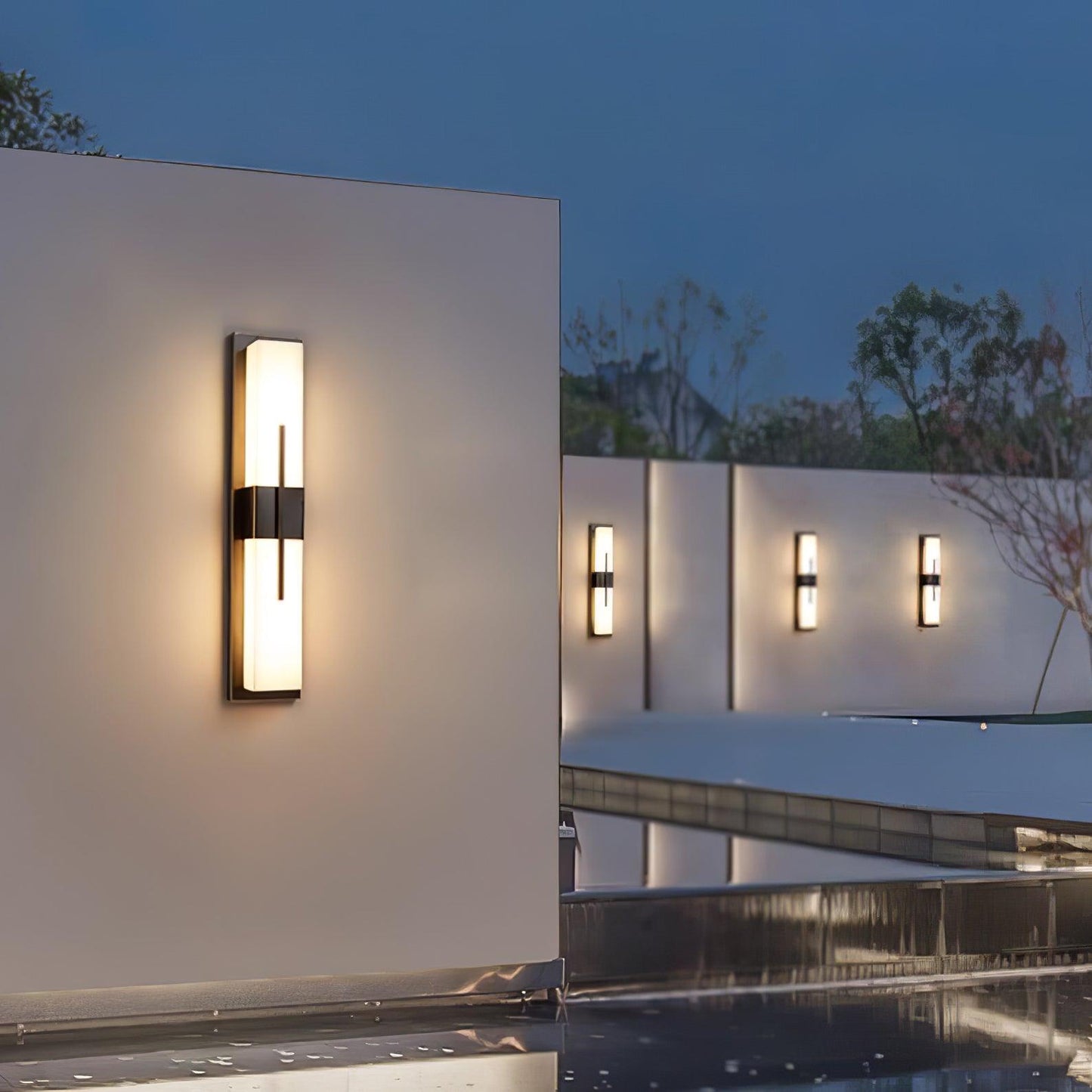 Possini Outdoor Wall Light Waterproof Stainless Steel LED Sconce