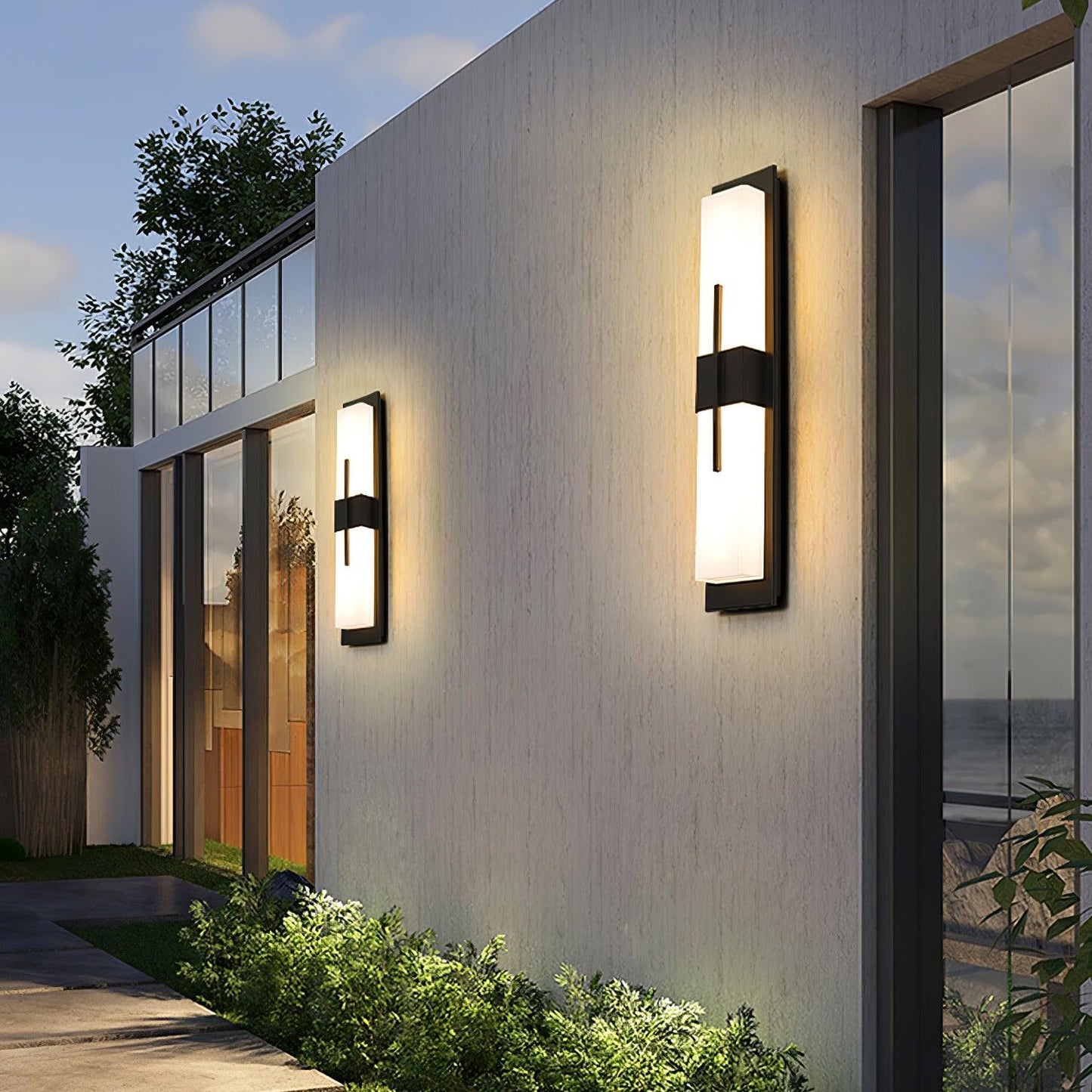Possini Outdoor Wall Light Waterproof Stainless Steel LED Sconce