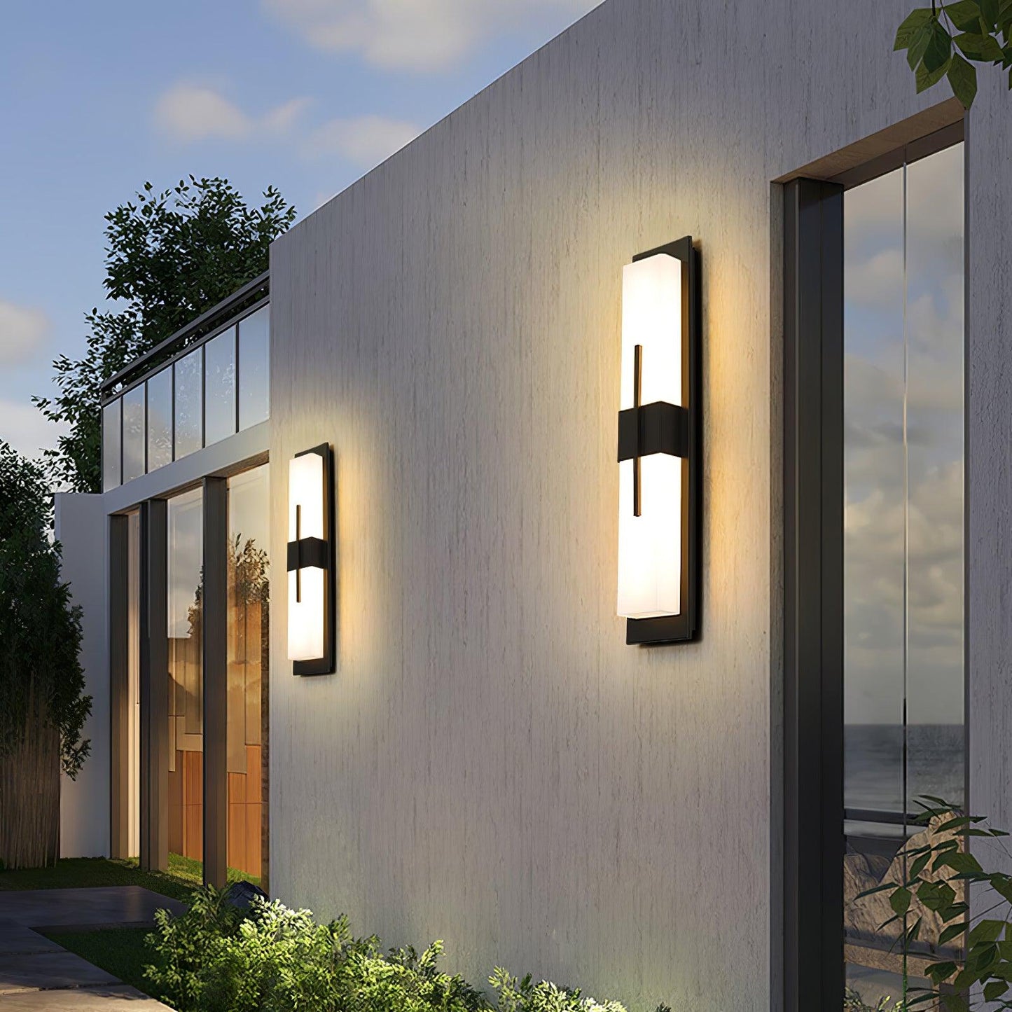 Possini Outdoor Wall Light Waterproof Stainless Steel LED Sconce