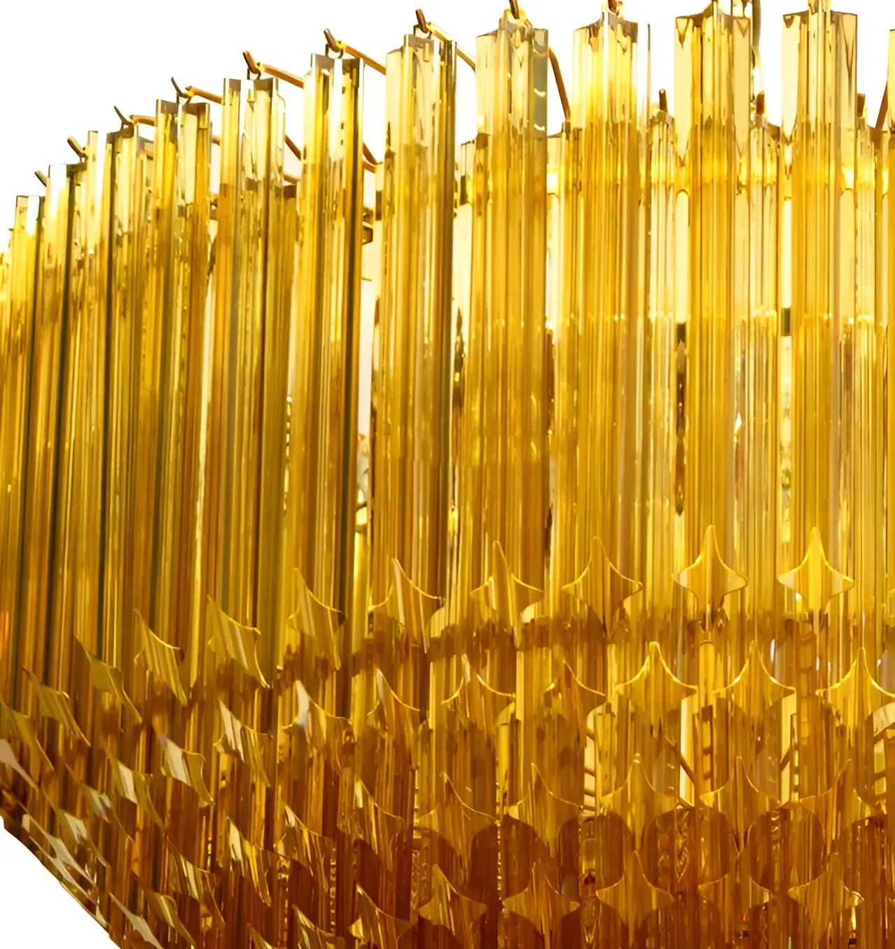 Prism Murano Amber Glass Chandelier - YIOSI