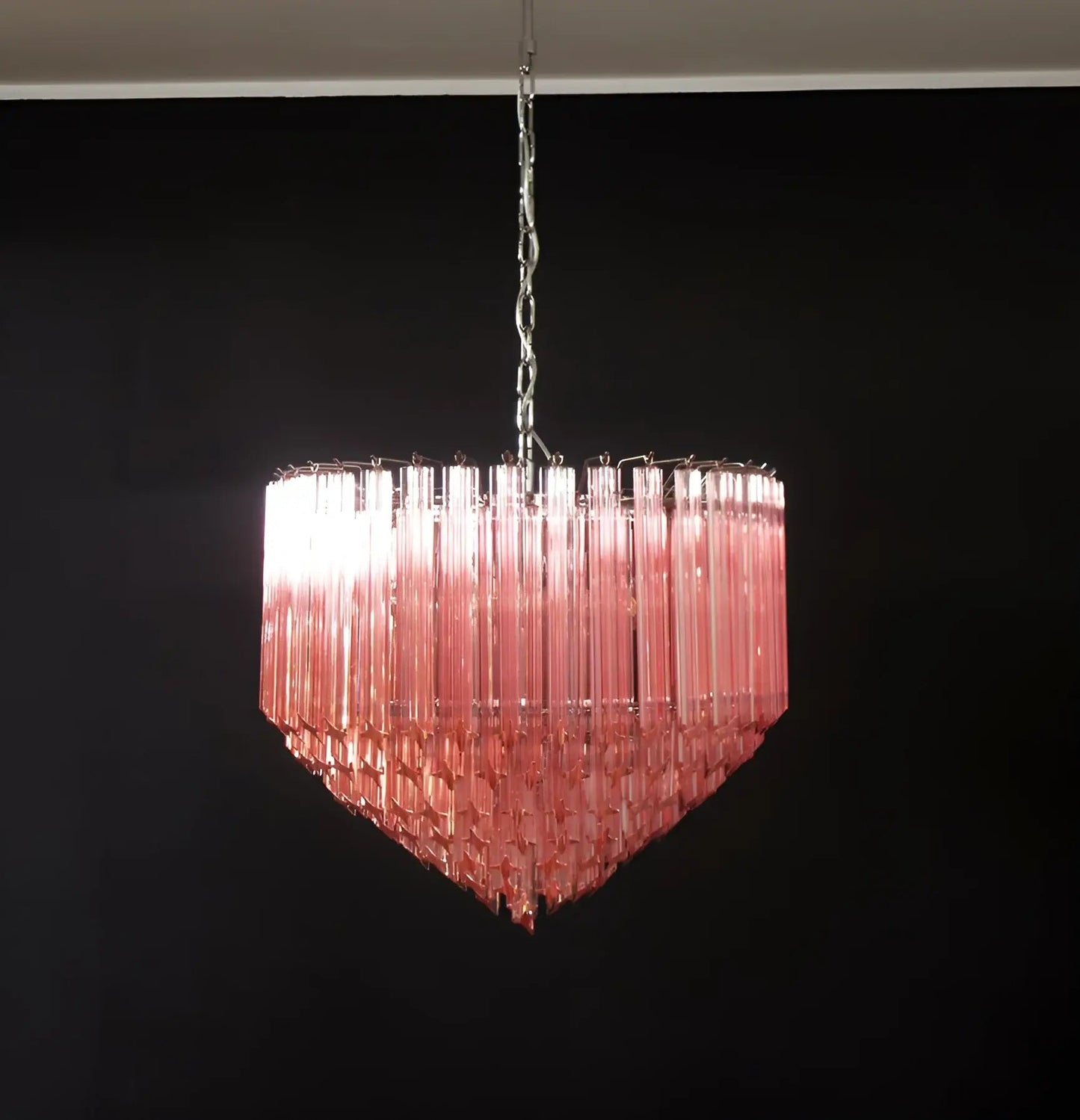 Prism Murano Pink Glass Chandelier - YIOSI
