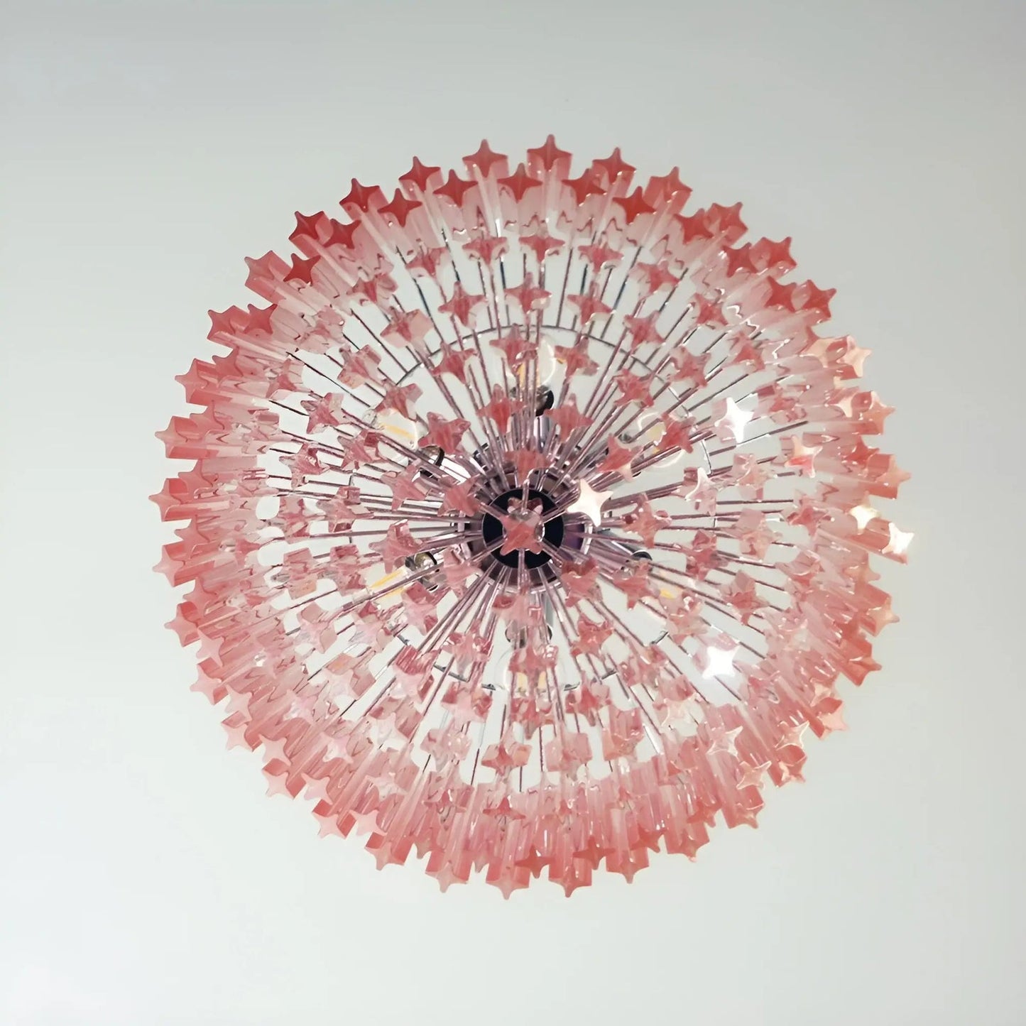 Prism Murano Pink Glass Chandelier - YIOSI