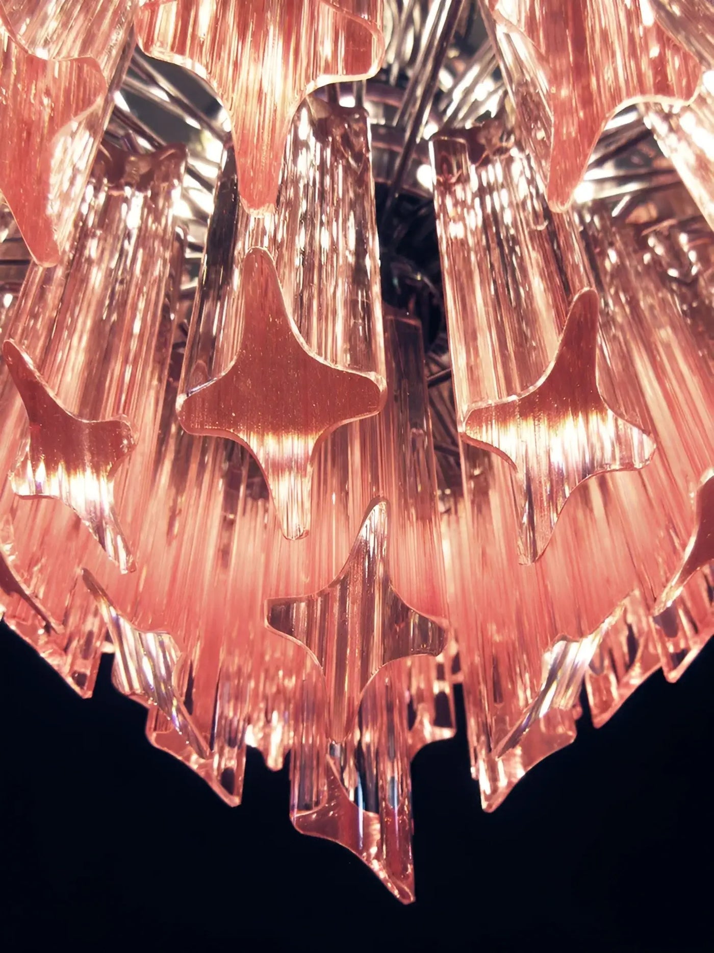 Prism Murano Pink Glass Chandelier - YIOSI