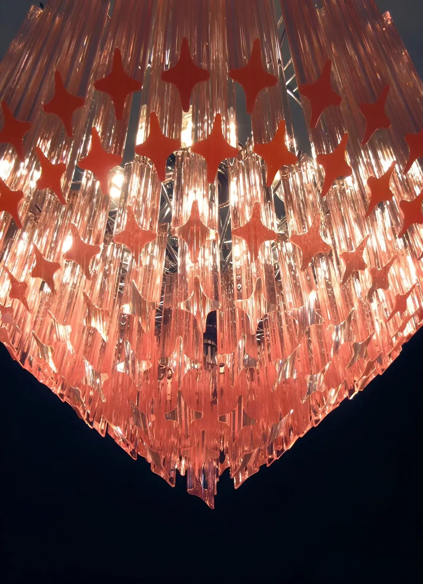 Prism Murano Pink Glass Chandelier - YIOSI