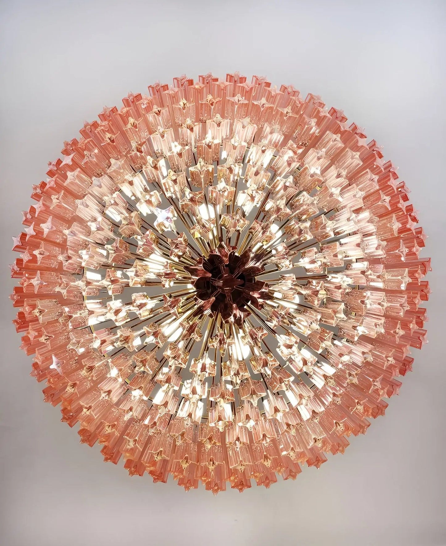 Prism Murano Pink Glass Chandelier - YIOSI