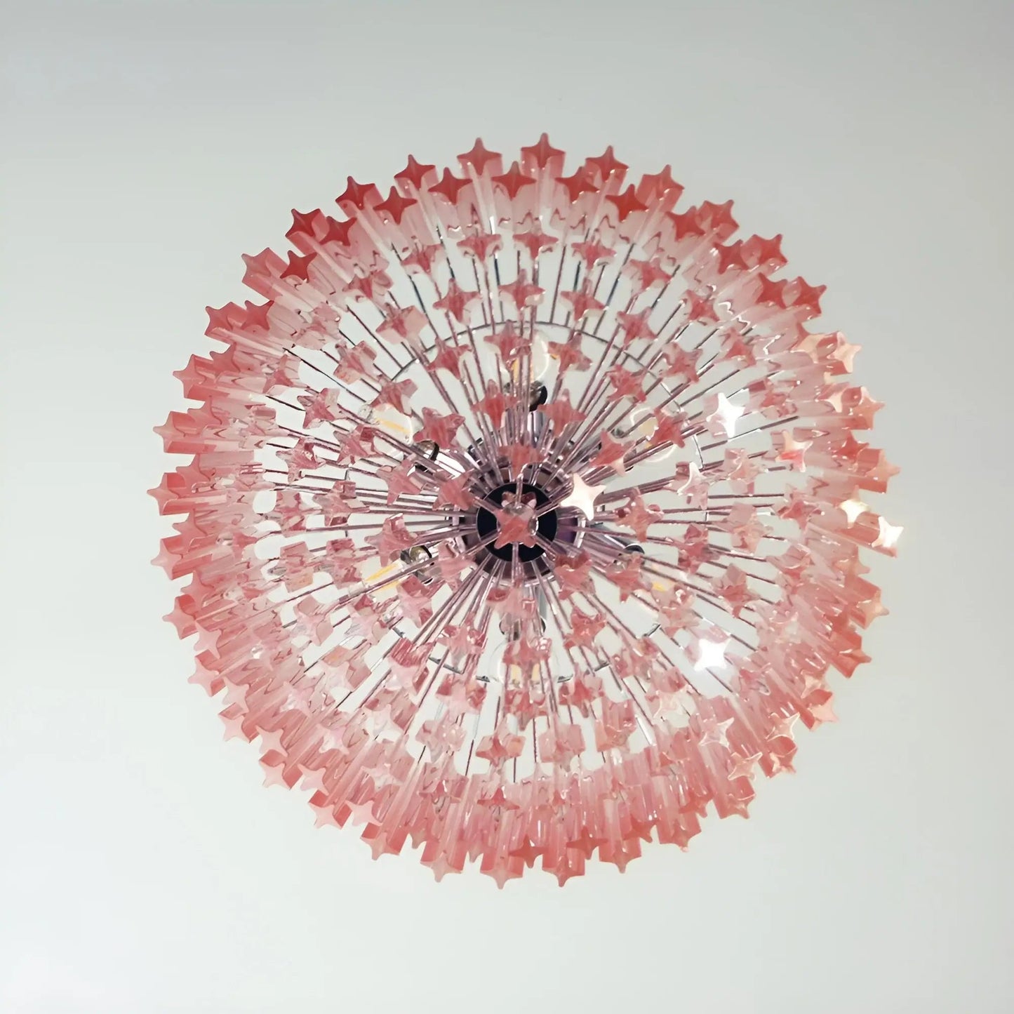 Prism Murano Pink Glass Chandelier - YIOSI