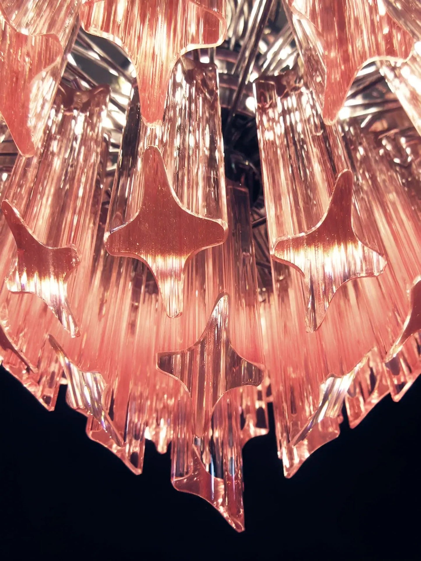 Prism Murano Pink Glass Chandelier - YIOSI