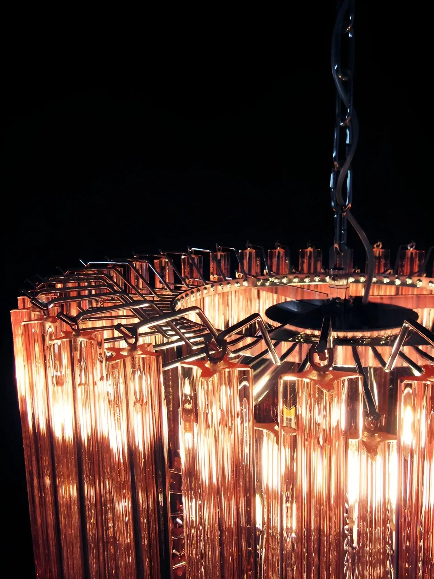 Prism Murano Pink Glass Chandelier - YIOSI