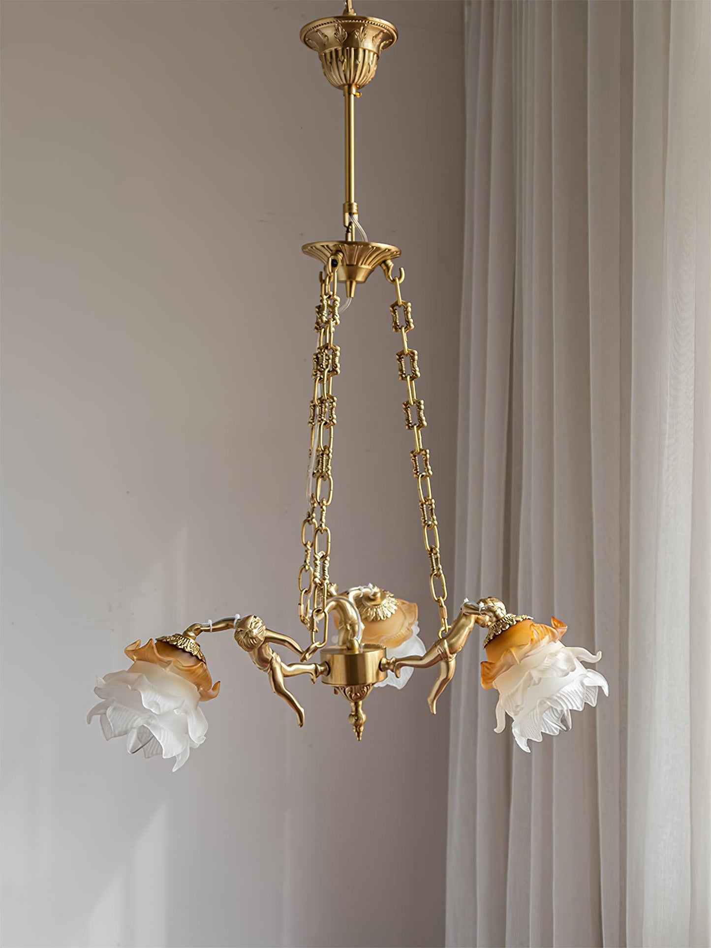 Putti Statuettes Brass Suspension - YIOSI