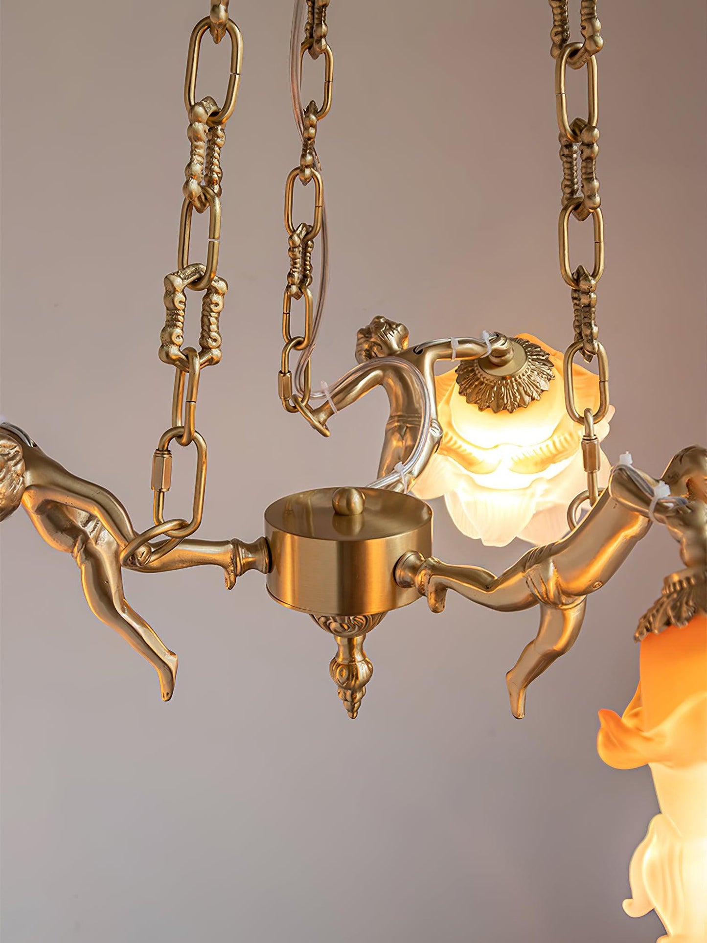 Putti Statuettes Brass Suspension - YIOSI