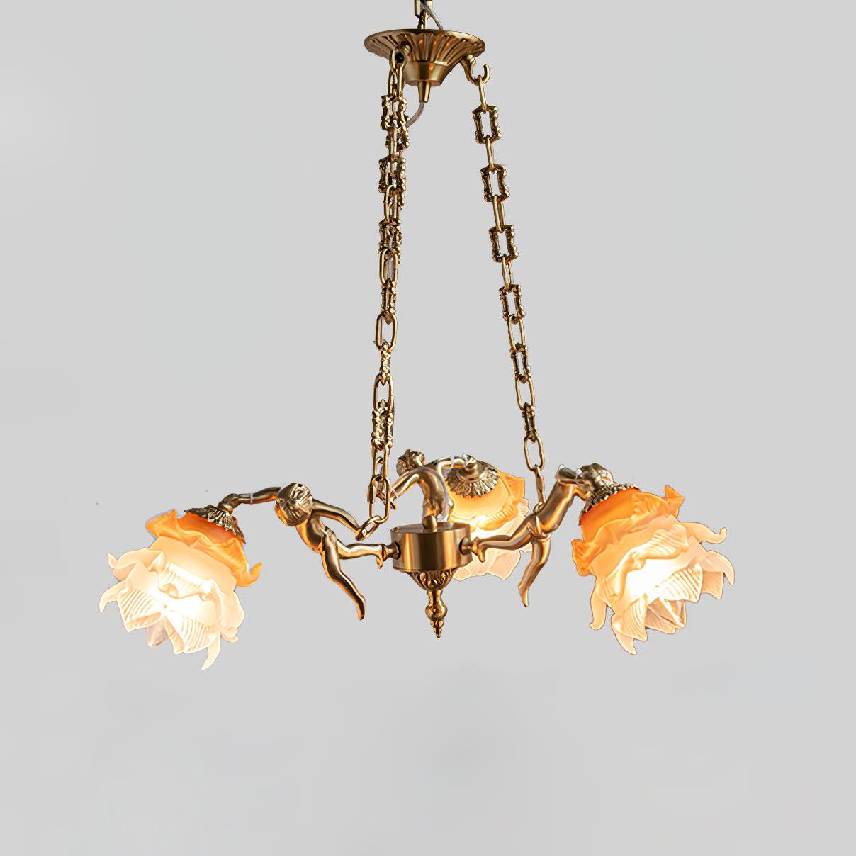Putti Statuettes Brass Suspension - YIOSI
