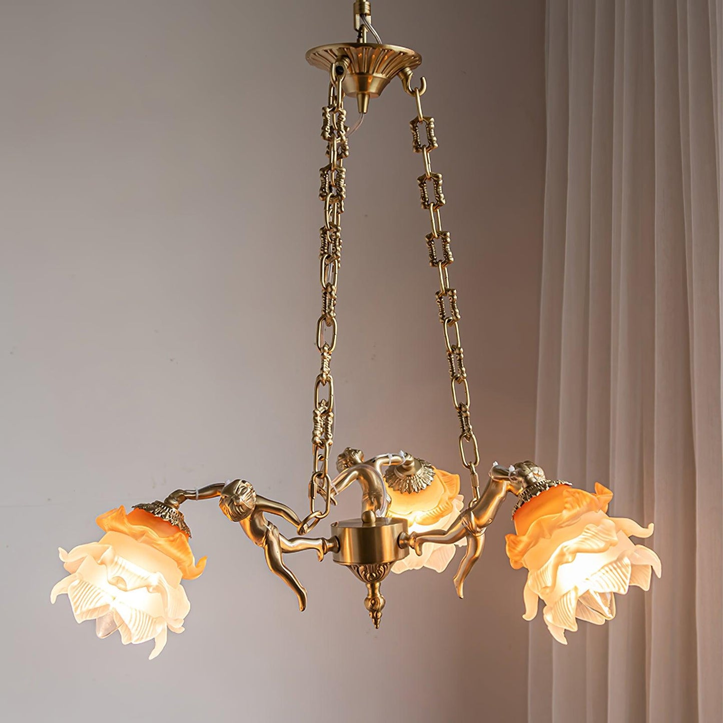 Putti Statuettes Brass Suspension - YIOSI