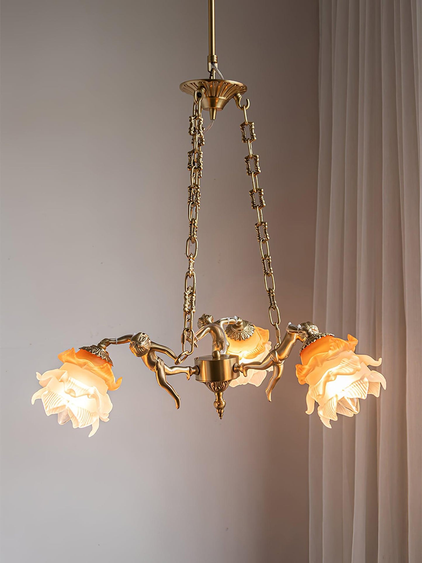 Putti Statuettes Brass Suspension - YIOSI