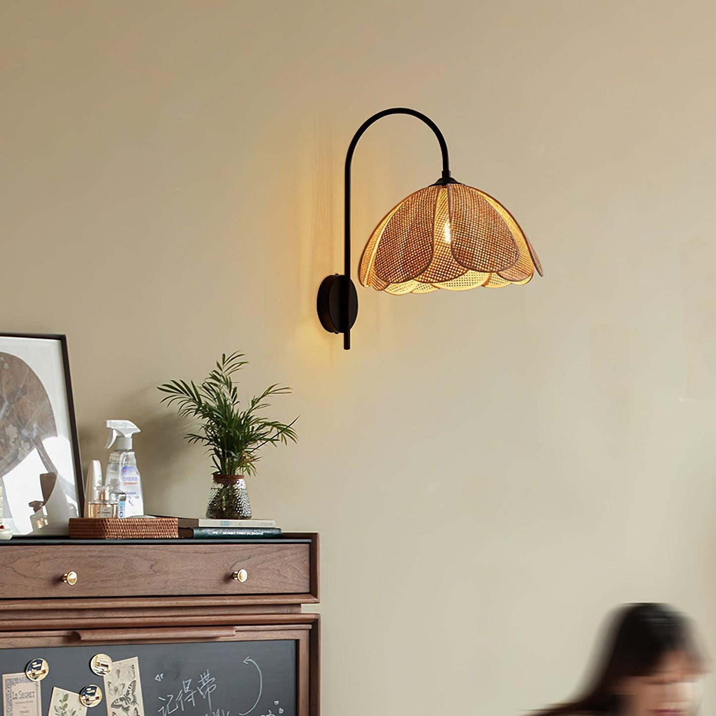 Rattan Petal Wall Lamp - YIOSI