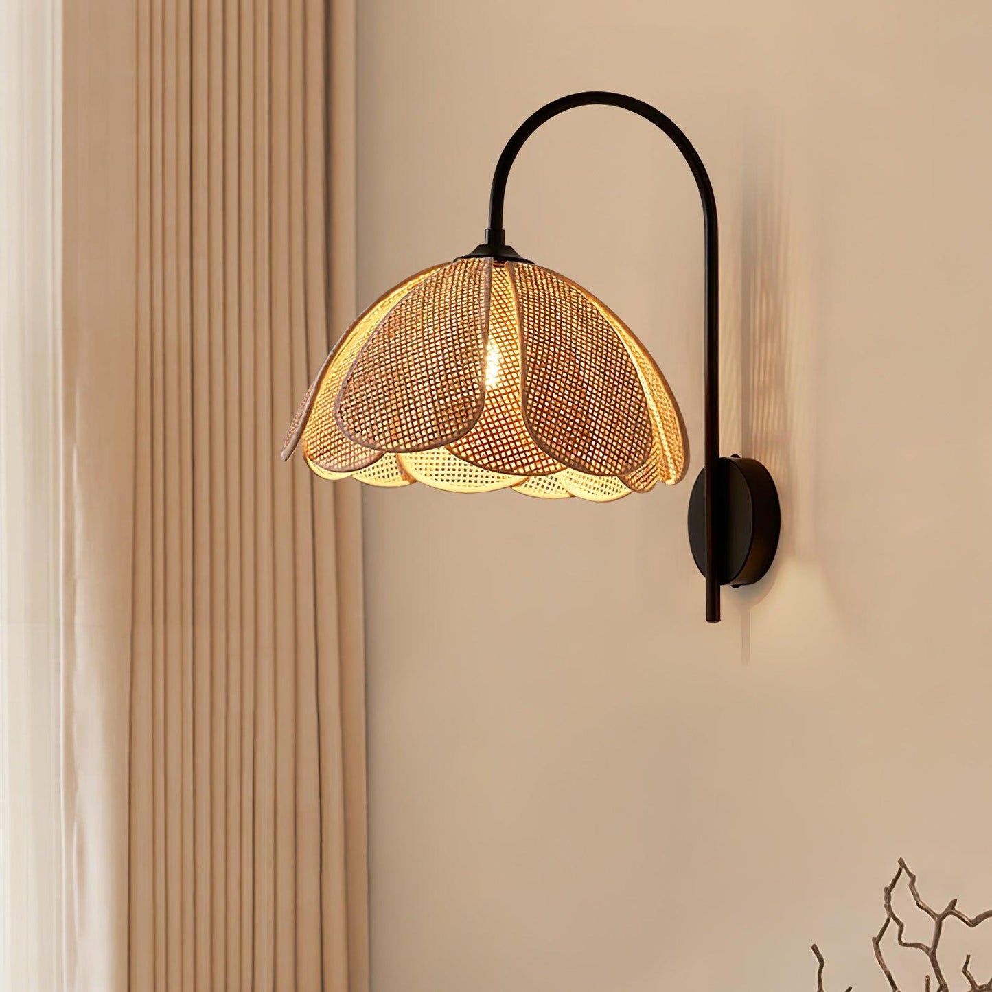 Rattan Petal Wall Lamp - YIOSI