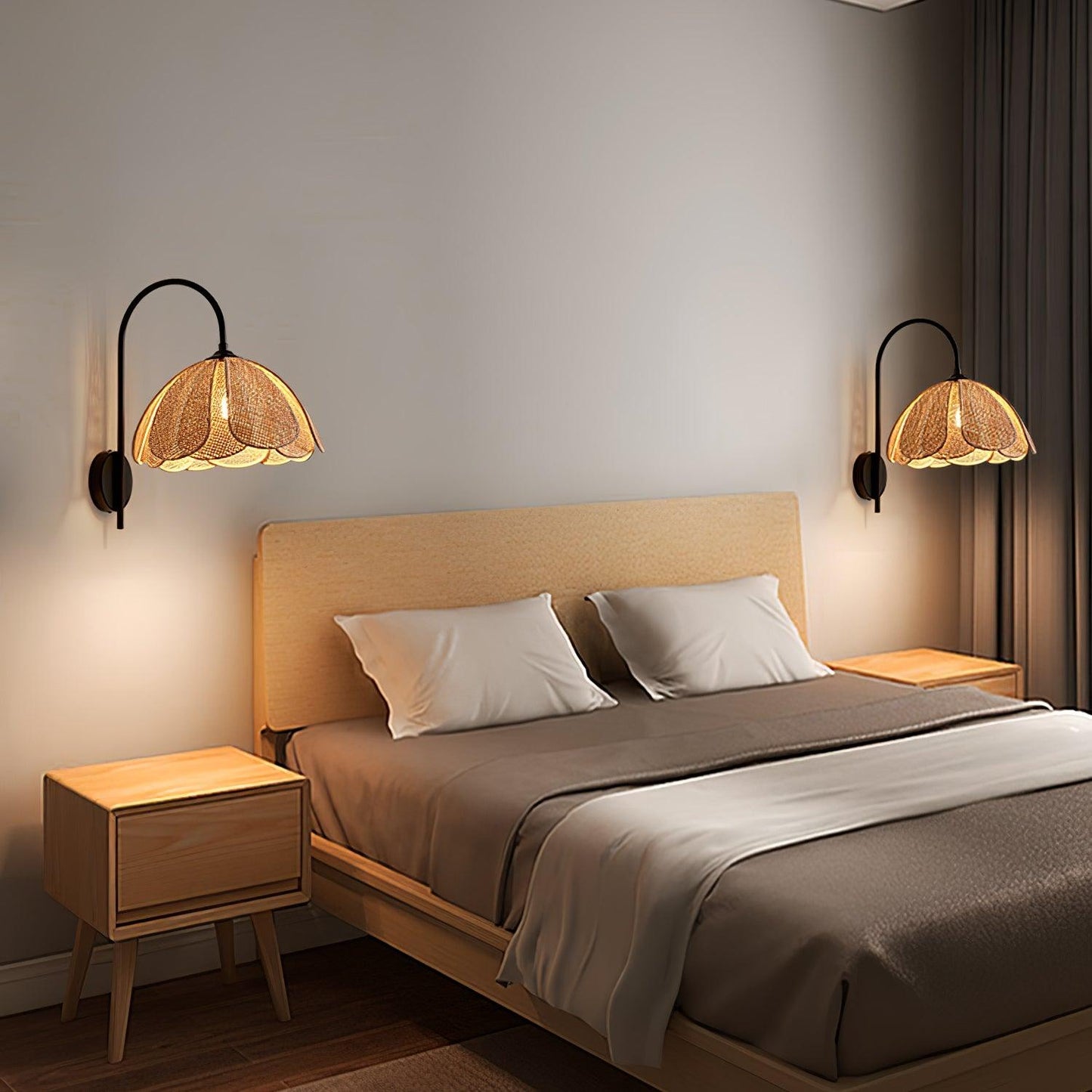 Rattan Petal Wall Lamp - YIOSI