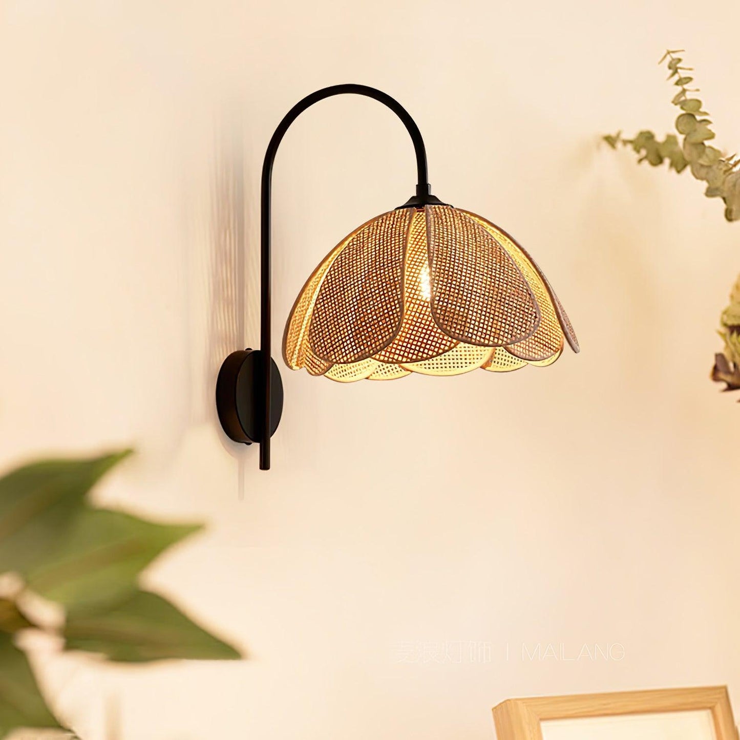 Rattan Petal Wall Lamp - YIOSI