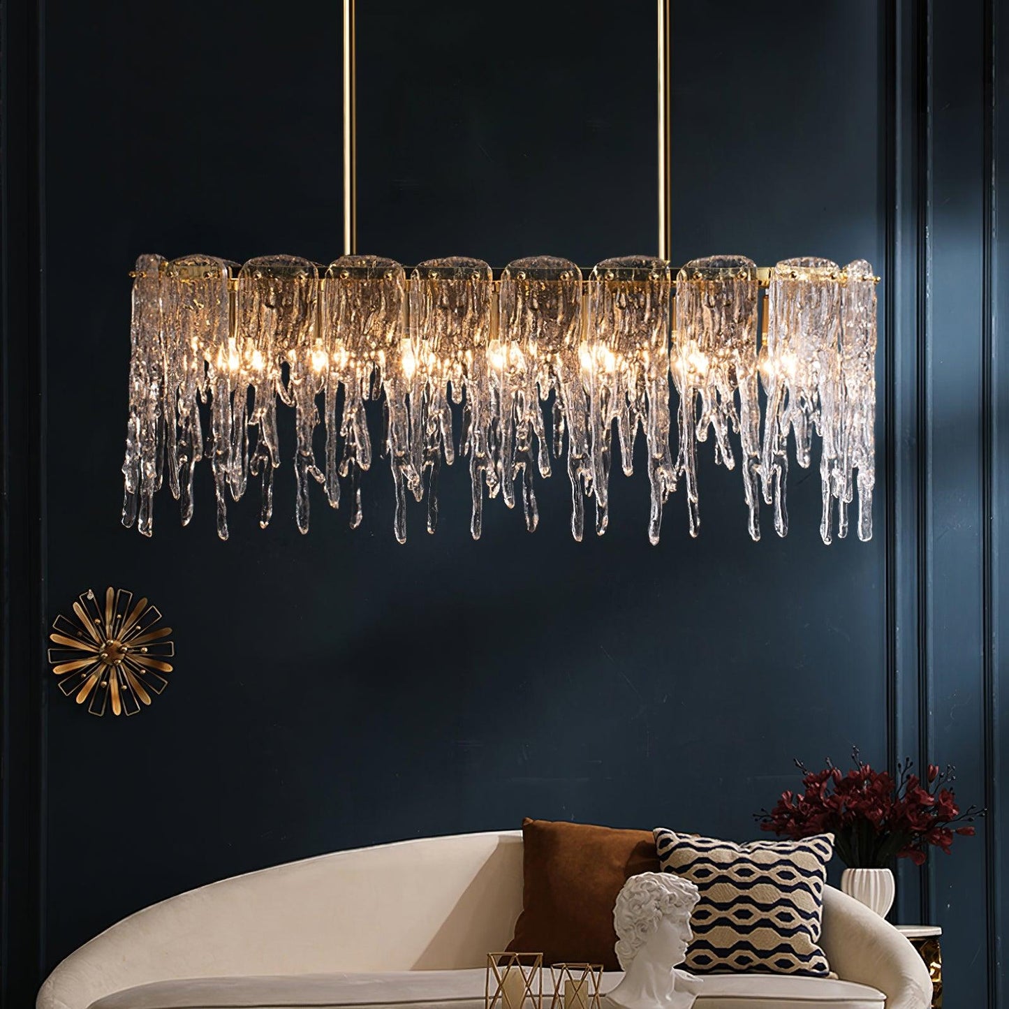 Rectangular Icicle Glass Chandelier - YIOSI