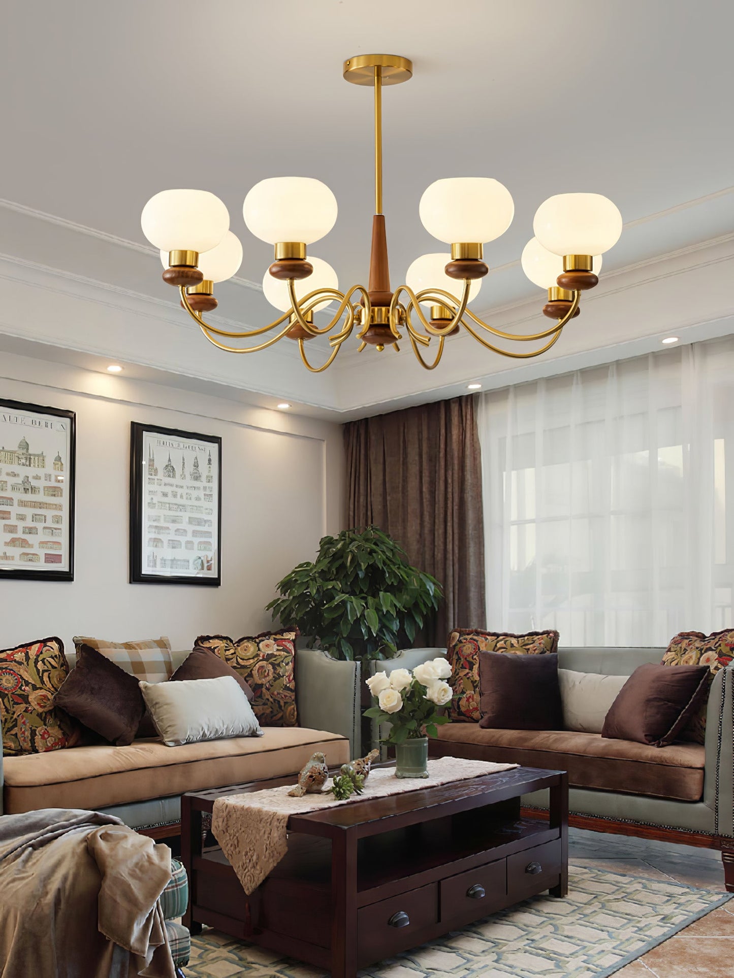 Regency Globe Chandelier - YIOSI