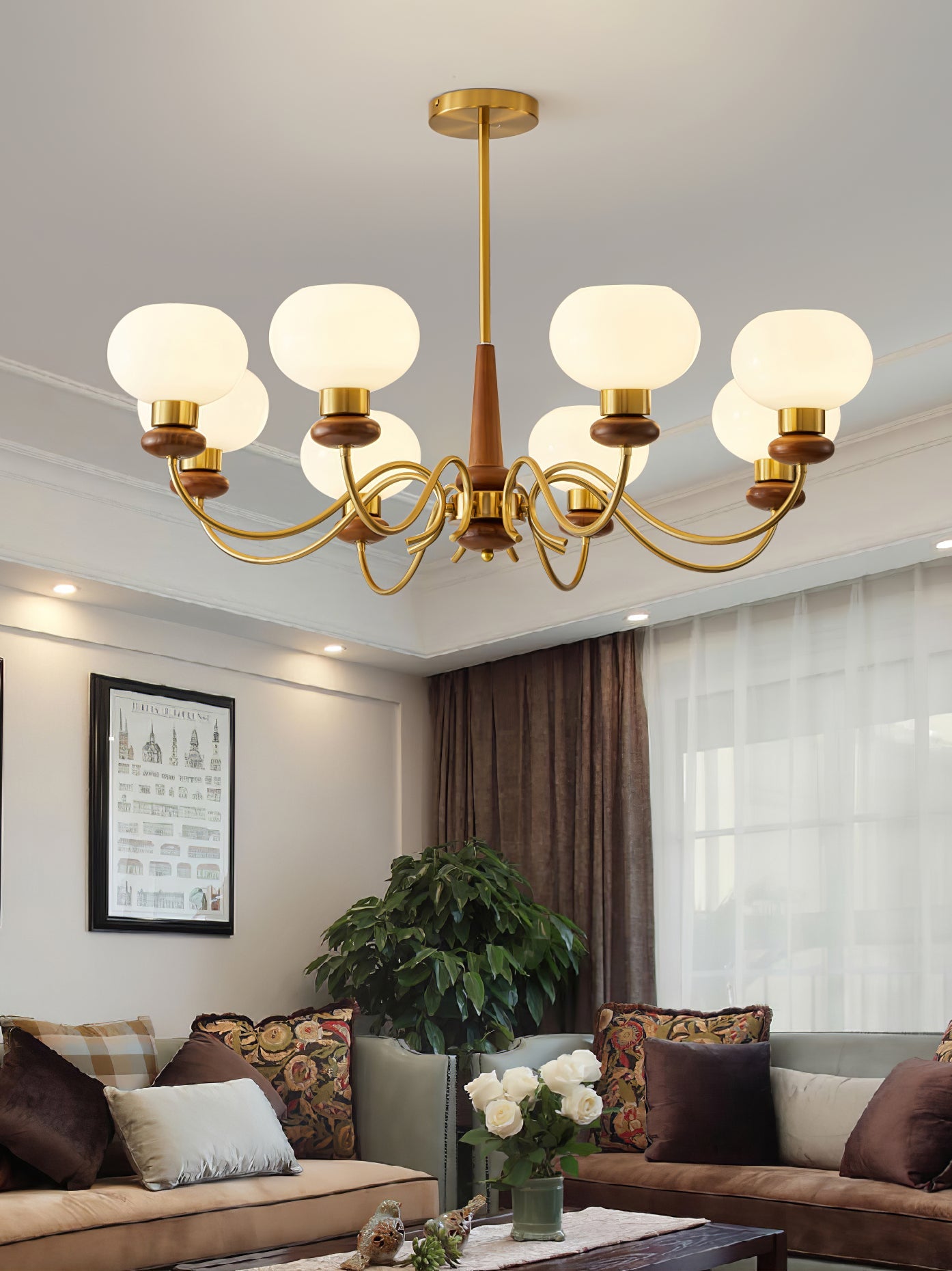 Regency Globe Chandelier - YIOSI