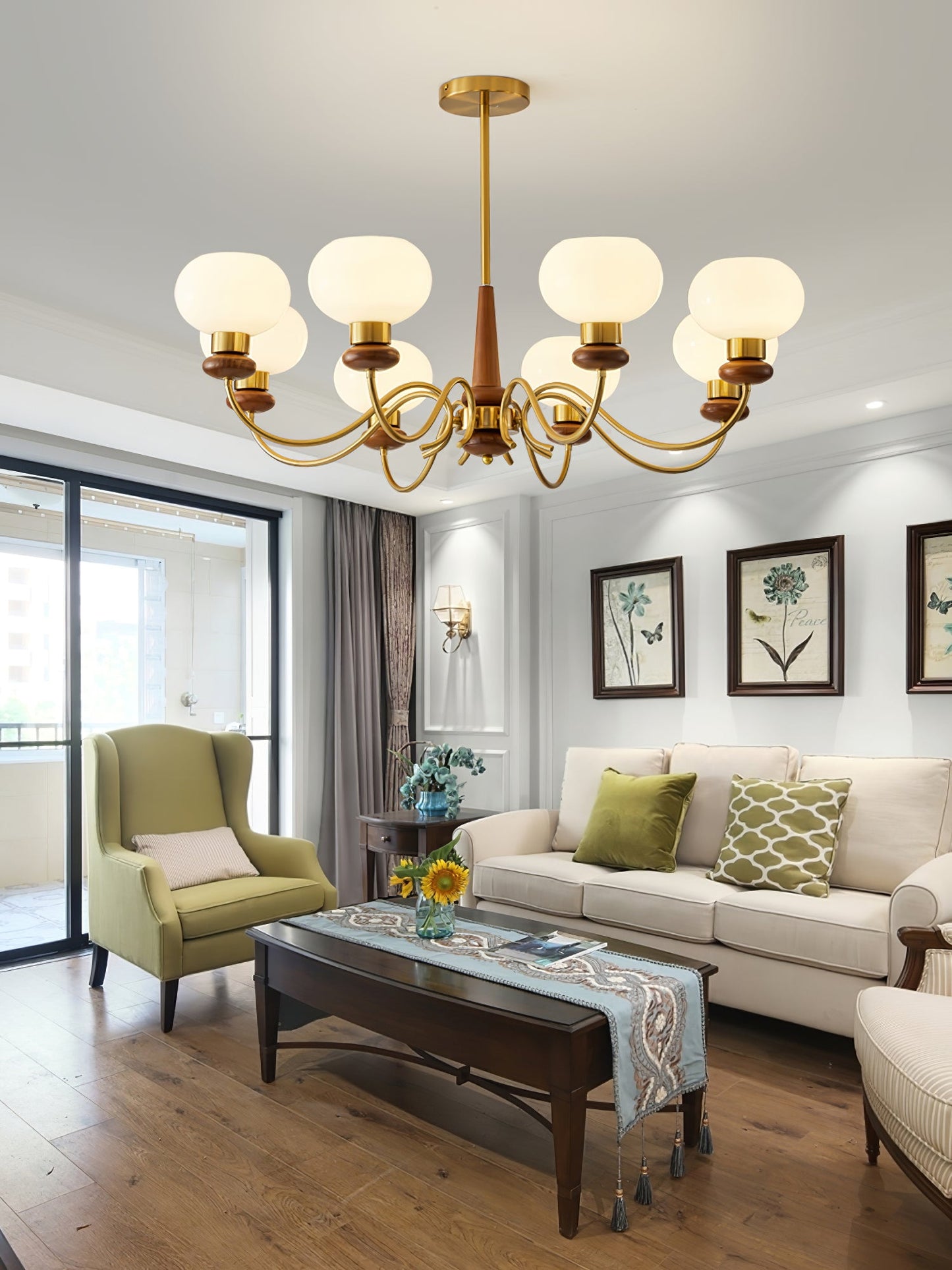 Regency Globe Chandelier - YIOSI