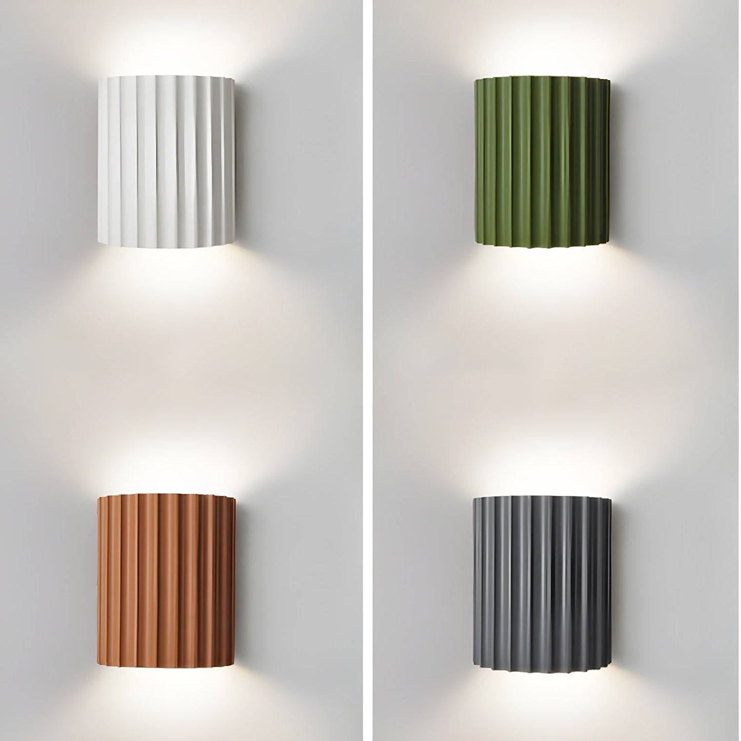 Resin Ribbed Wall Lamp - YIOSI