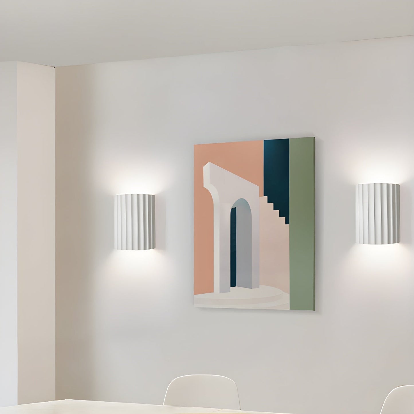 Resin Ribbed Wall Lamp - YIOSI