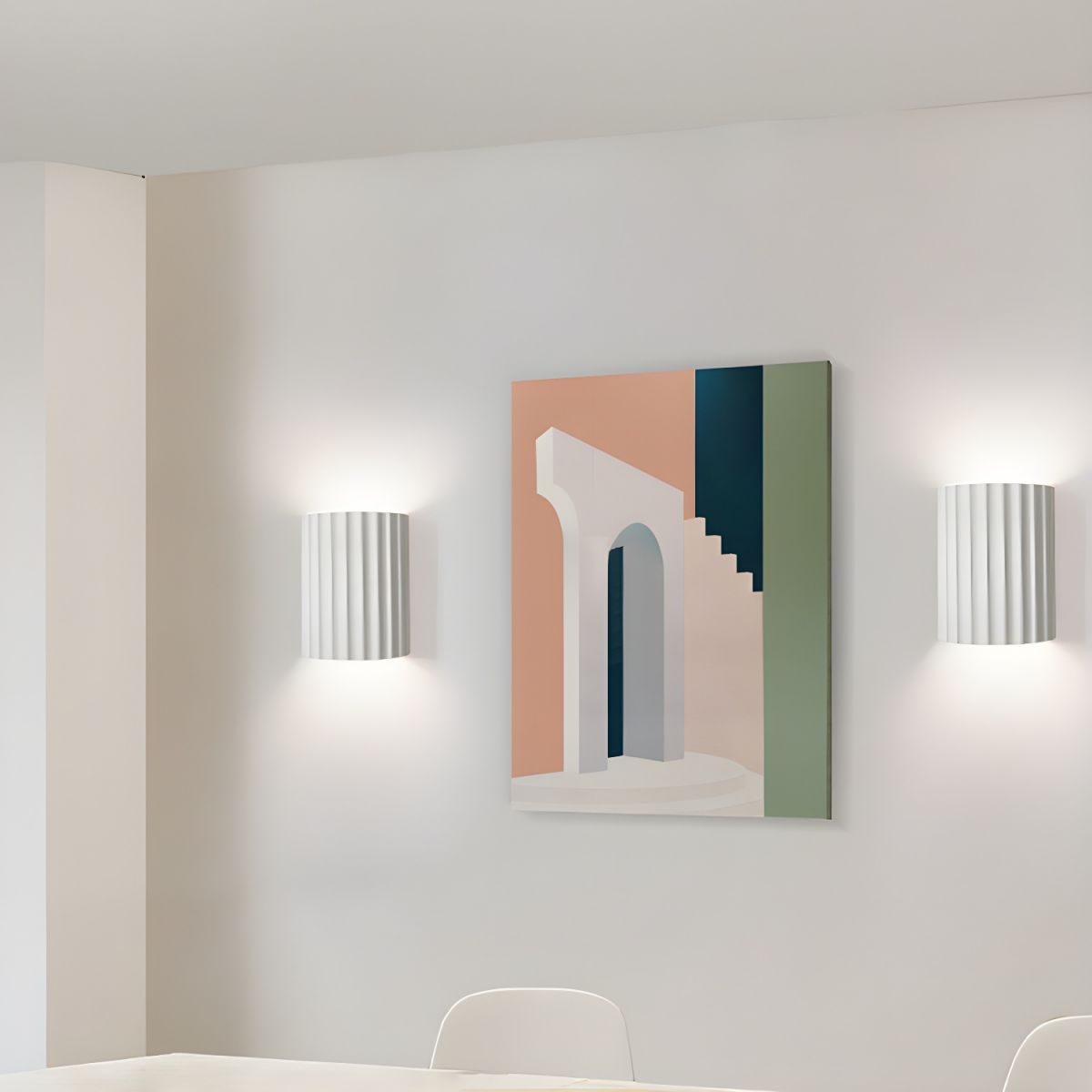 Resin Ribbed Wall Lamp - YIOSI